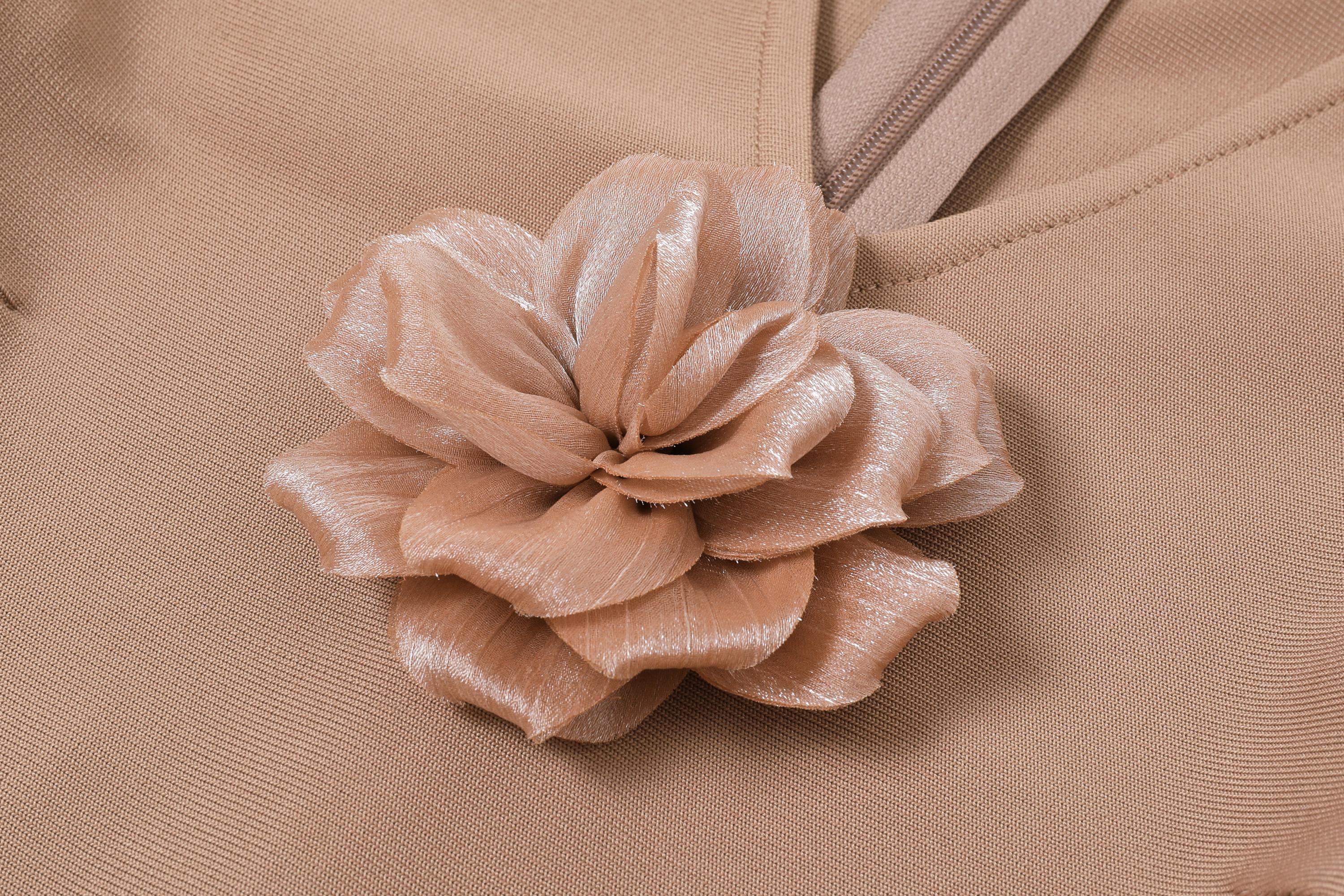 Rosette Flare Bandage Midi Dress