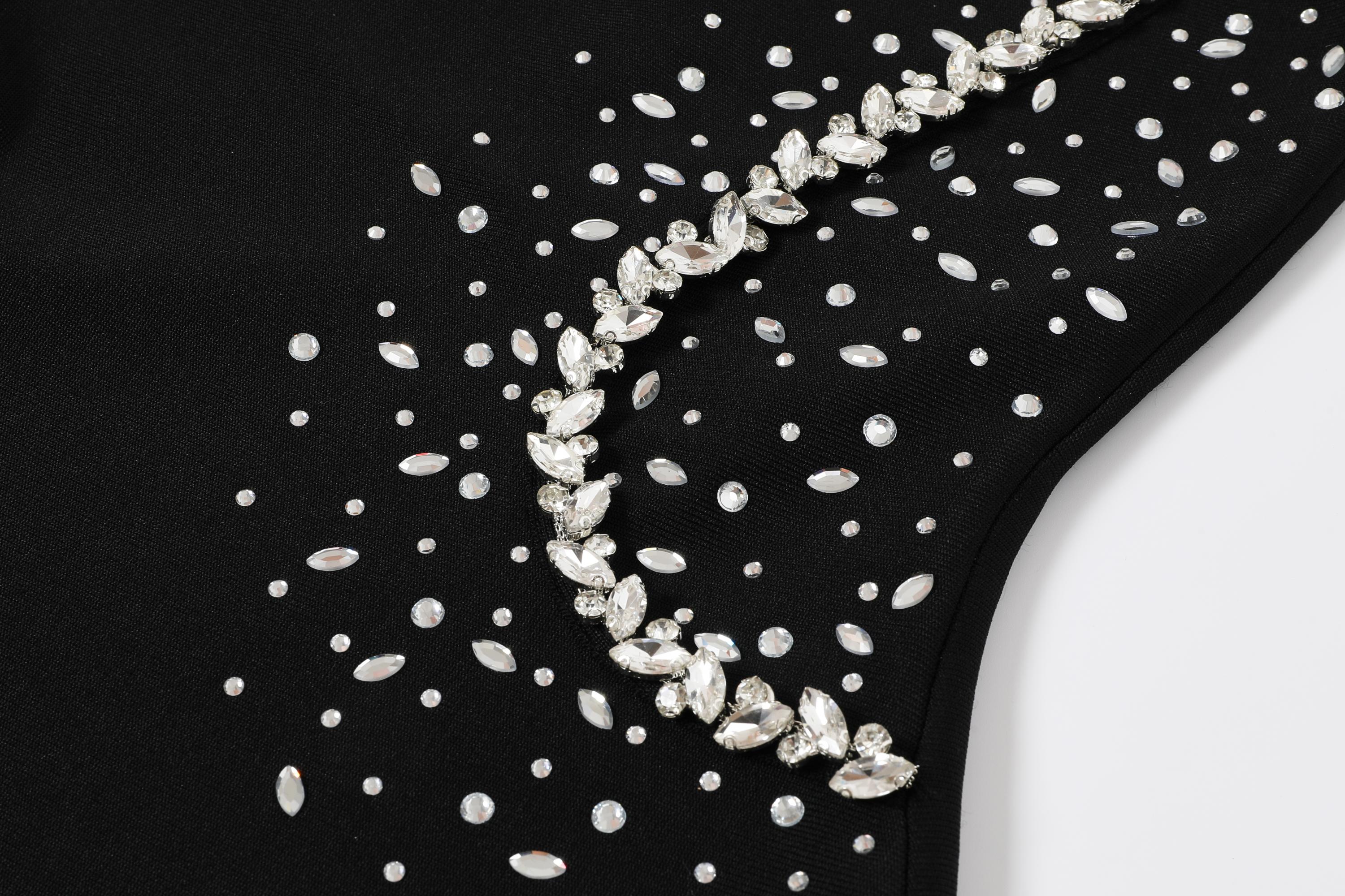 Rhinestone Aura Mini Bandage Dress