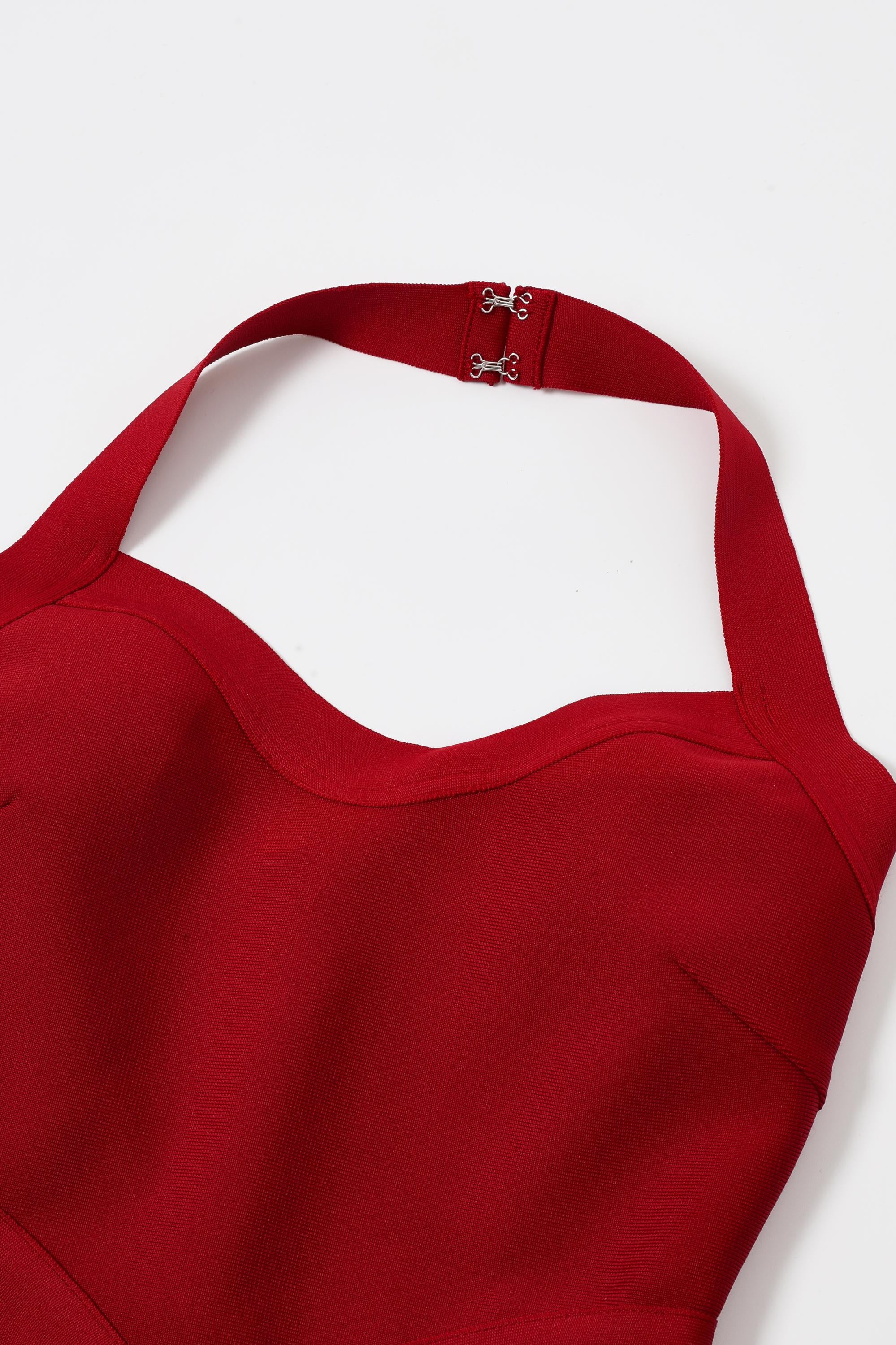 Valeria Bandage Halter Maxi Dress