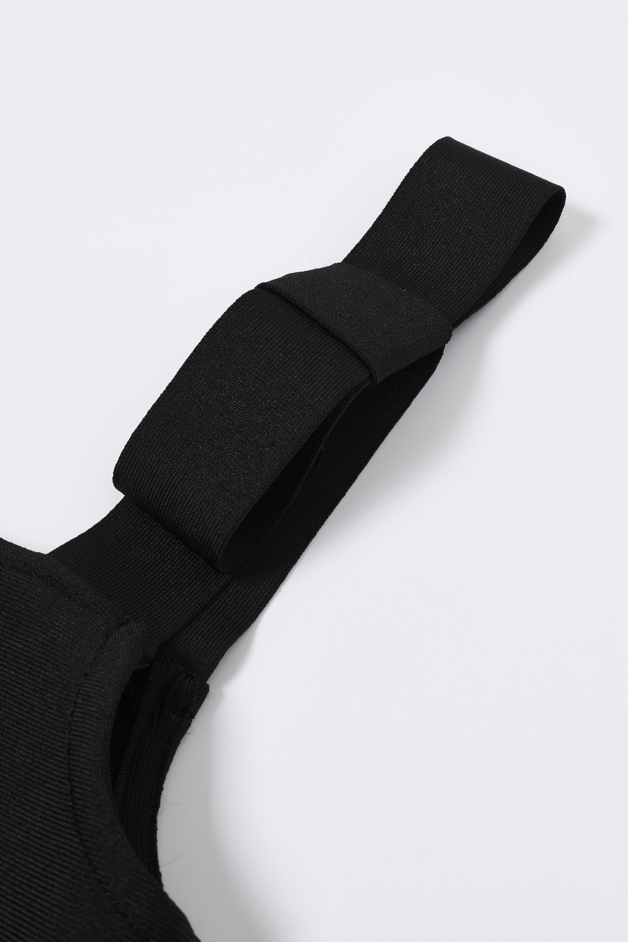 Bow-Strap Rosette Bandage Dress