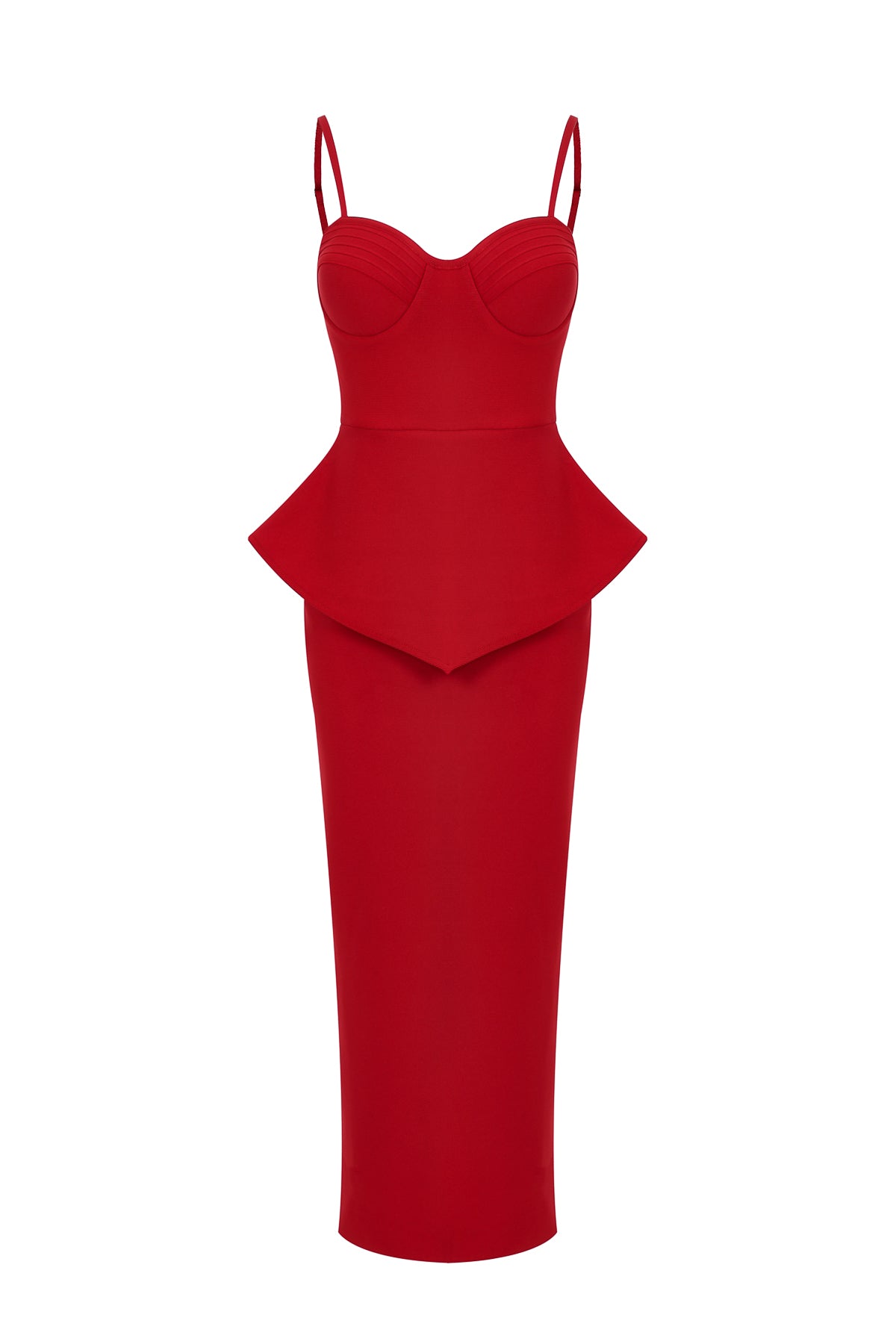 The Sweetheart Sculpted Peplum Bandage Dress
