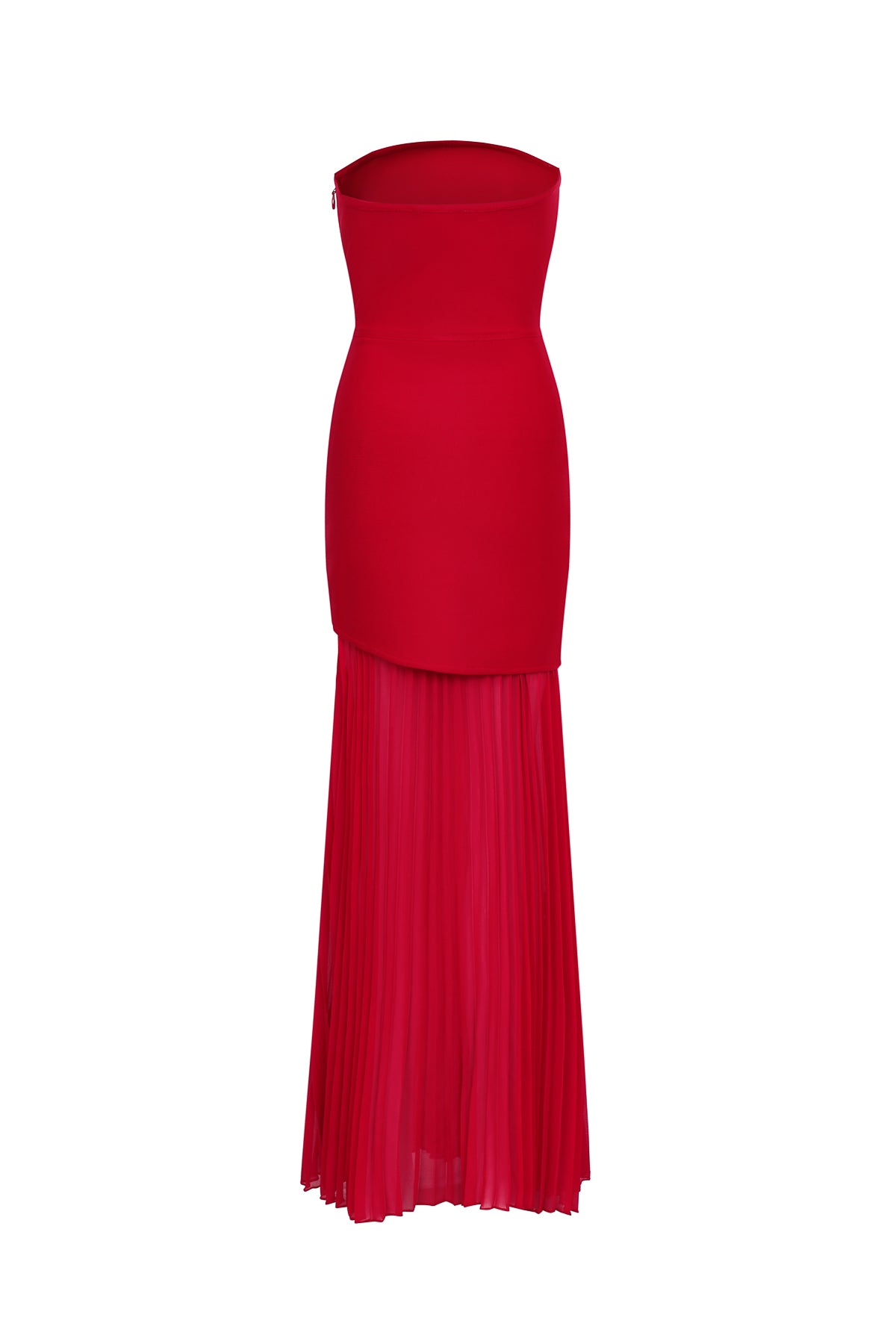 Axis Strapless Bandage Dress with Chiffon