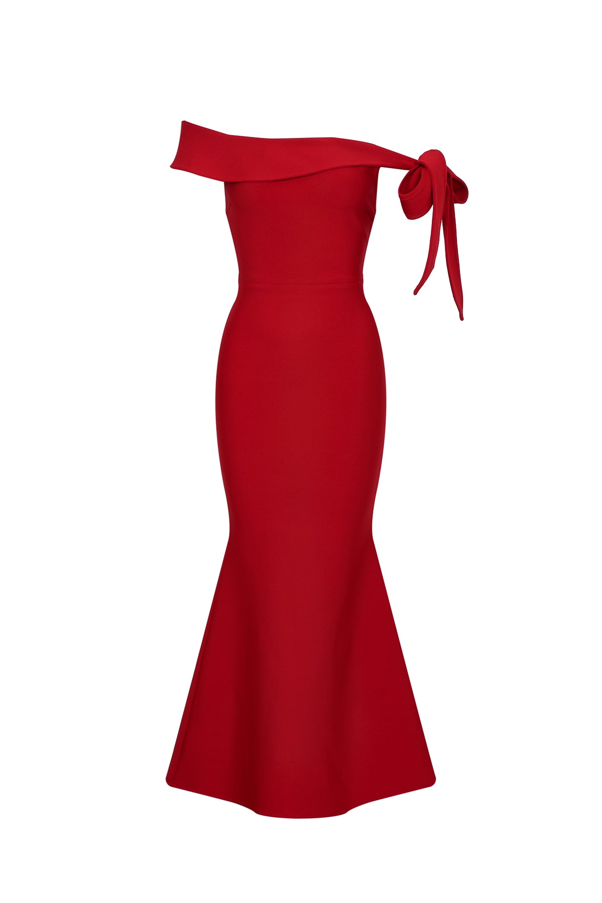 La Belle Époque Bandage Off Shoulder Maxi Mermaid Dress