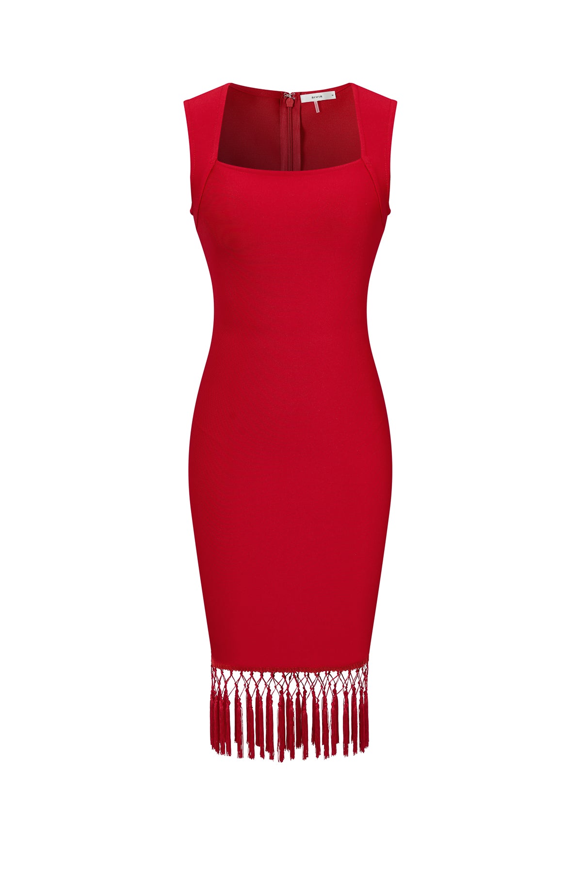 Bandage Sleeveless Dress with Fringe Detail