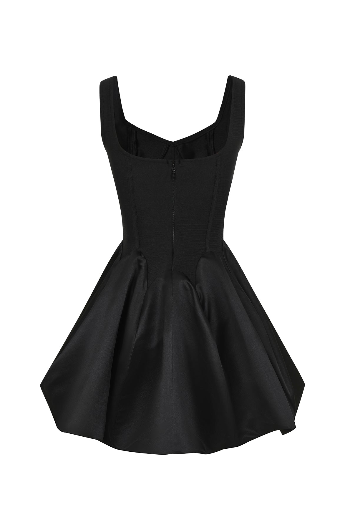 Bandage Sleeveless Satin Flare Dress