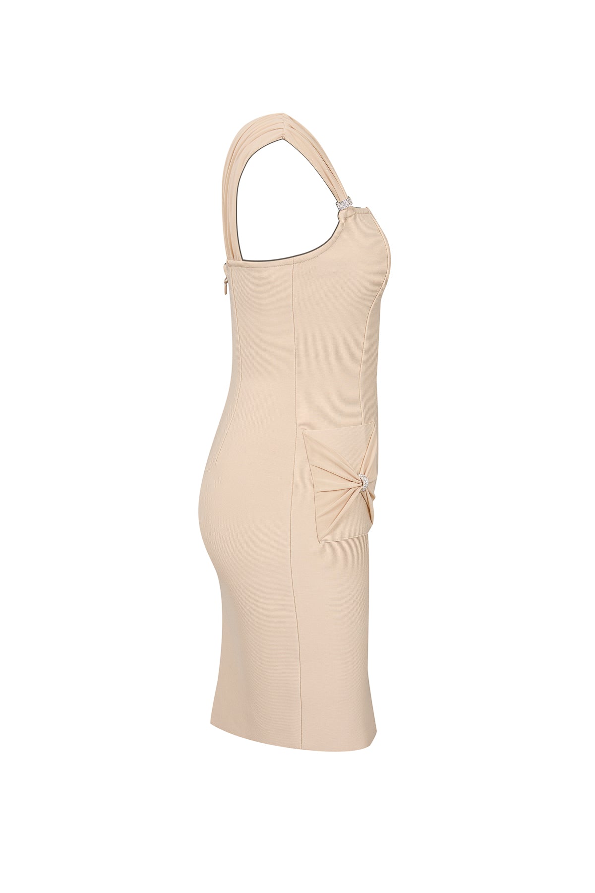 Sleeveless Bandage Dress with Pockets