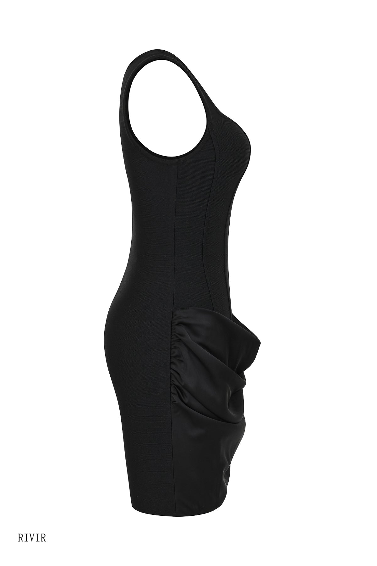Sleeveless Bandage dress with contrast