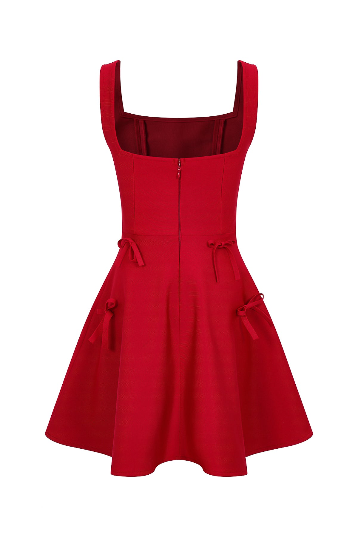 Bandage Sleeveless Flare Dress with Bows