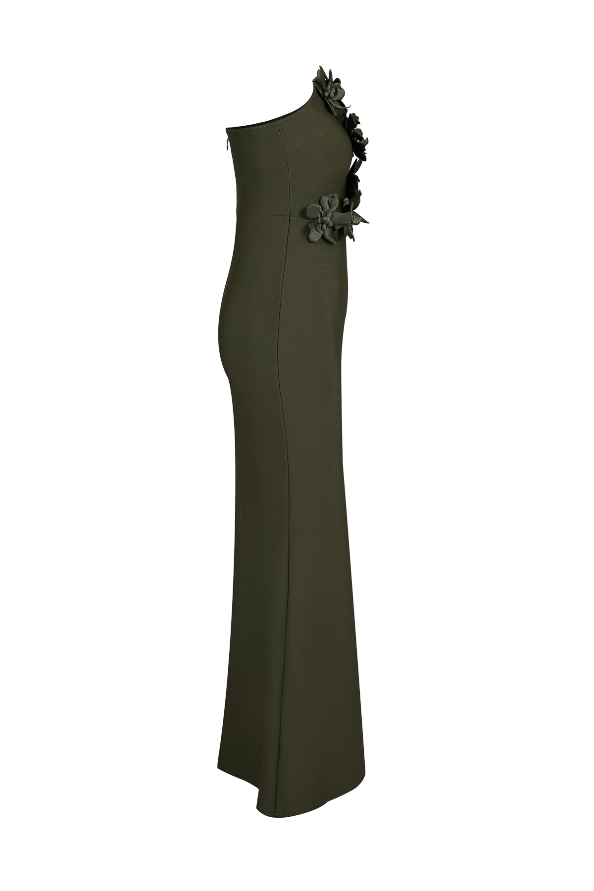 Sleeveless V-neck Bandage Dress with Flower Detail