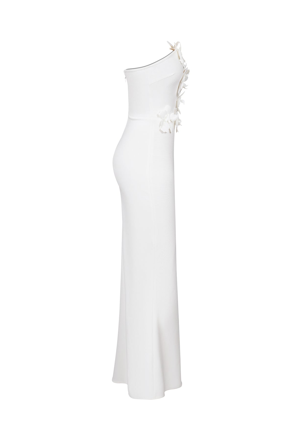 Sleeveless V-neck Bandage Dress with Flower Detail