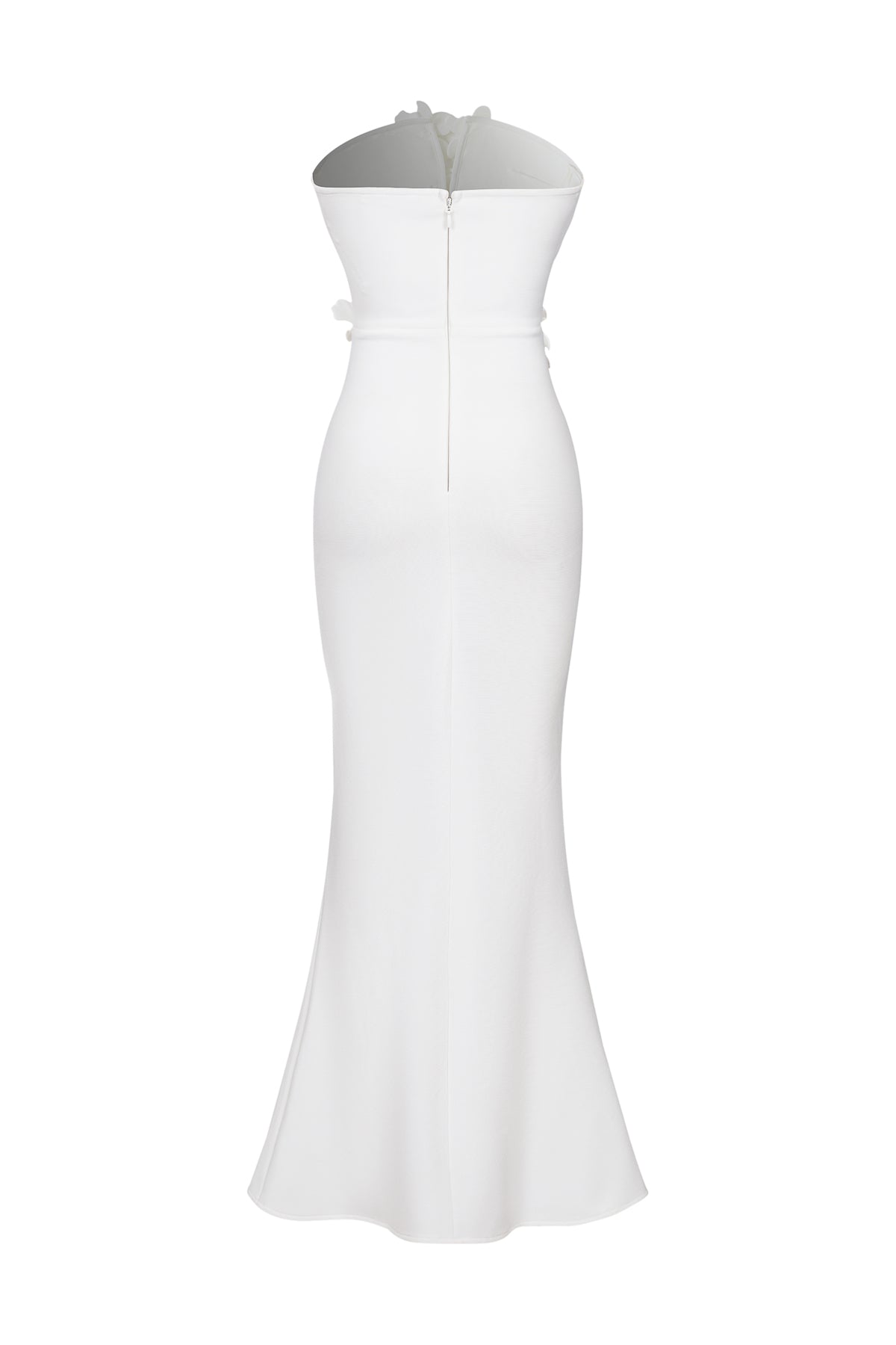 Sleeveless V-neck Bandage Dress with Flower Detail