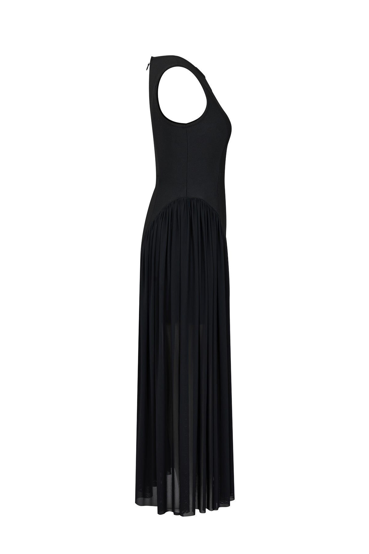 Bandage Sleeveless Dress with Sheer Fabric Detail