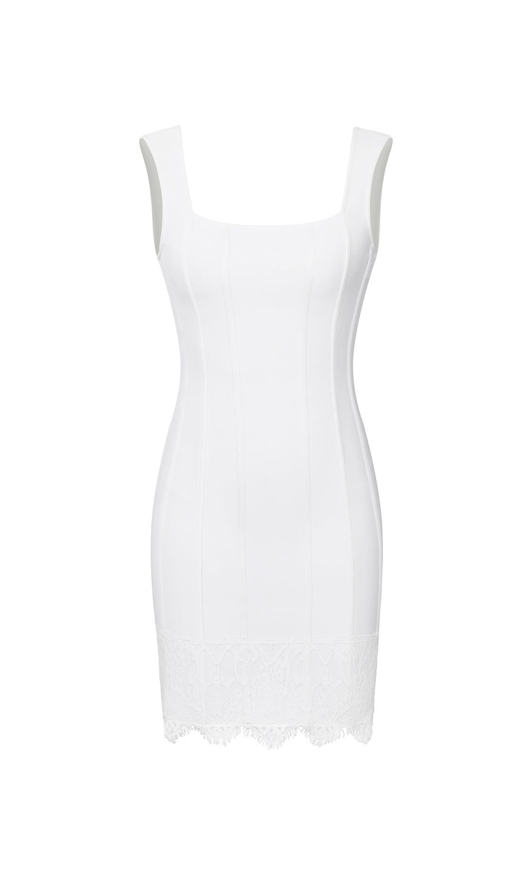 Lace Hem Detail Bandage Mini Dress