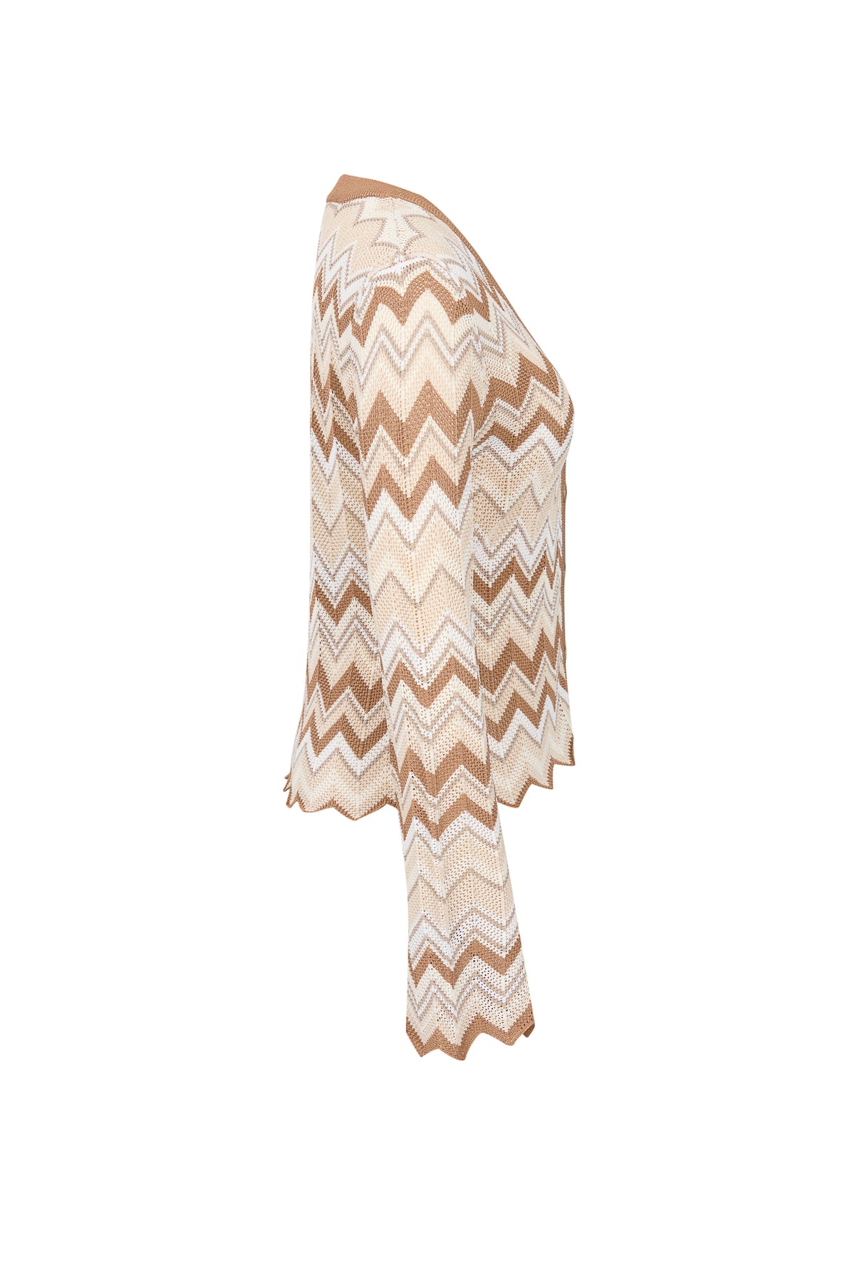 Geometric Pattern Knit Cardigan