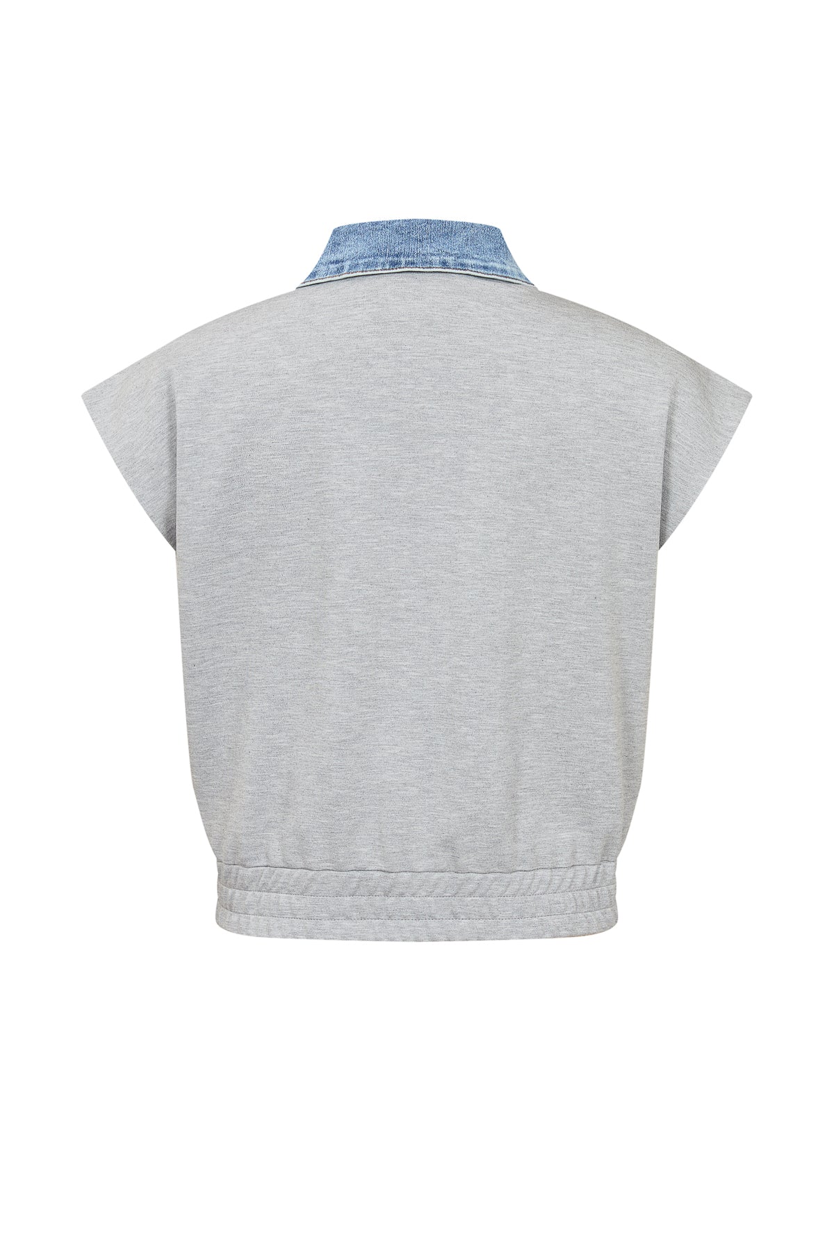 Knit Denim Mix Vest