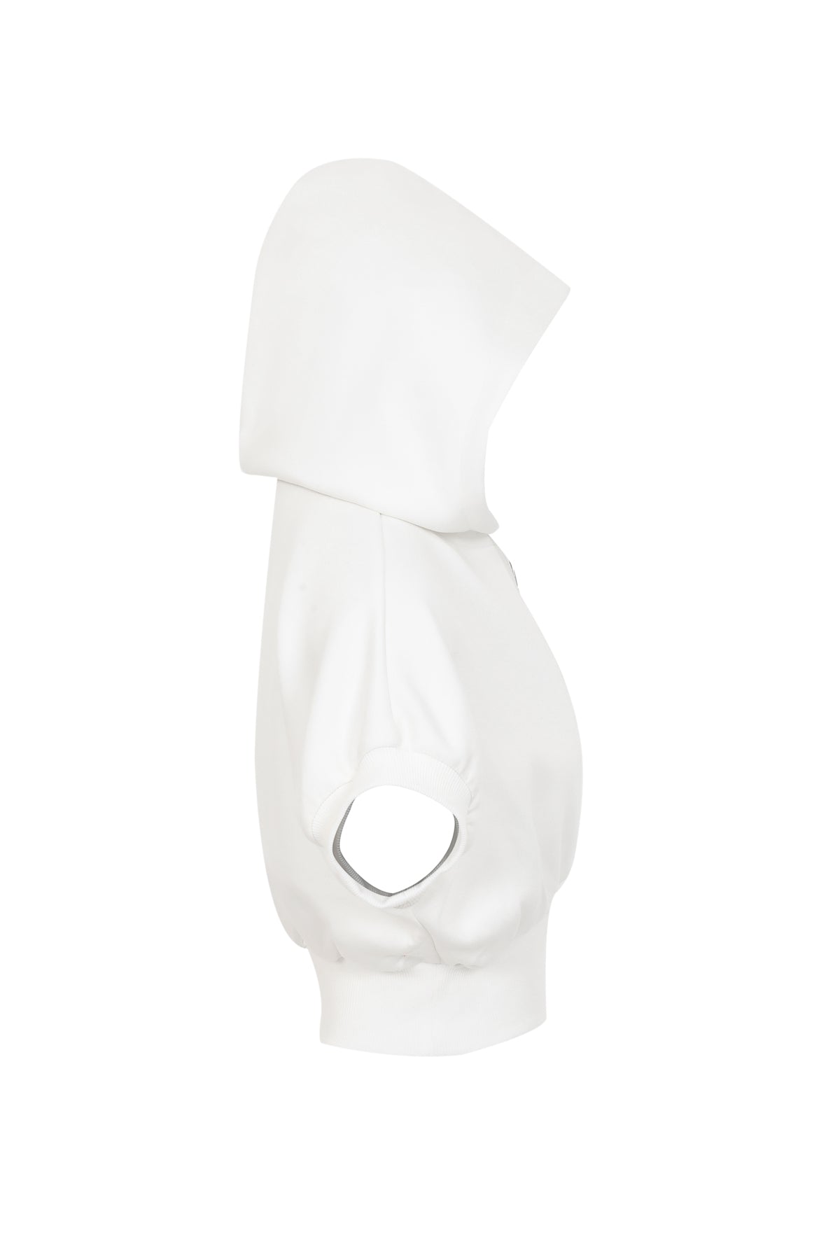 Elise Hooded Knit Dolman Short Sleeve Zip Hooded