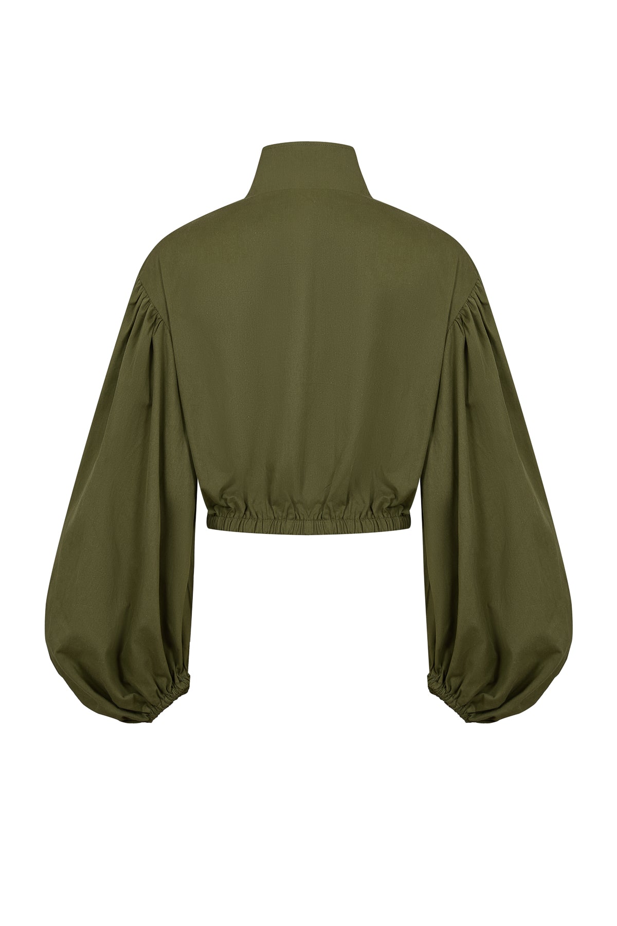 Super Puffed Sleeves Piping Detail Jacket