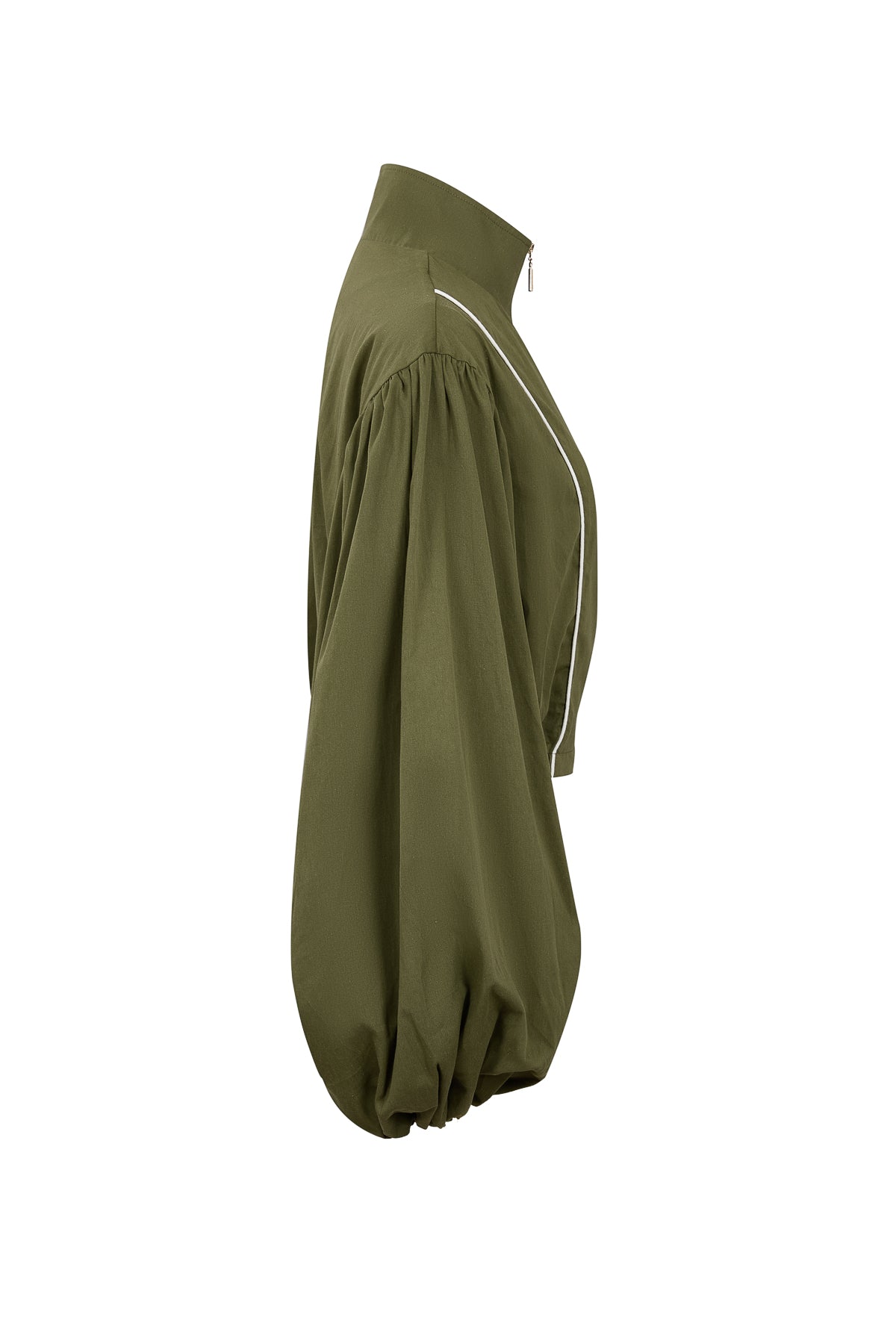 Super Puffed Sleeves Piping Detail Jacket