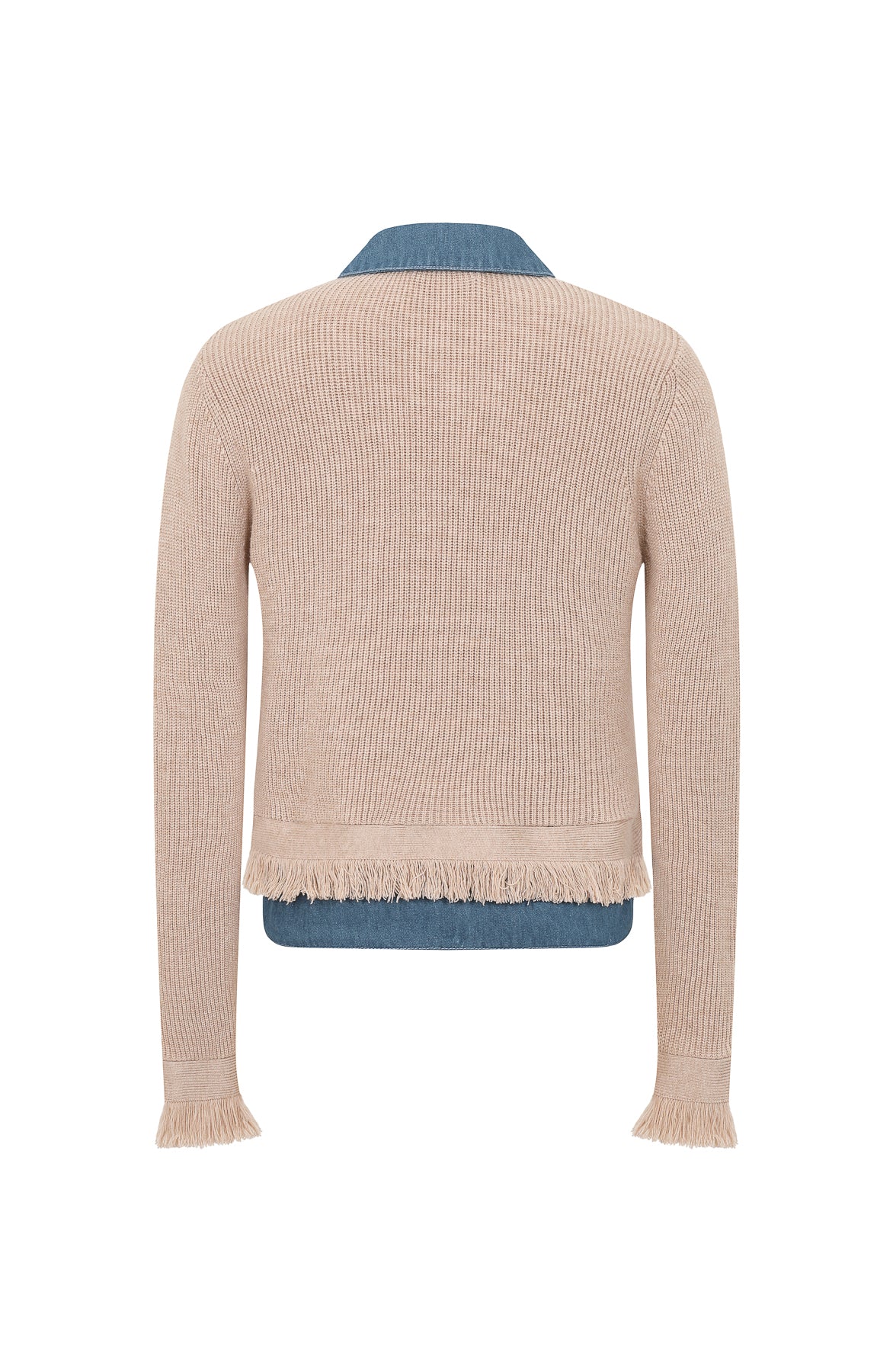Knit Denim Mix Media Jacket