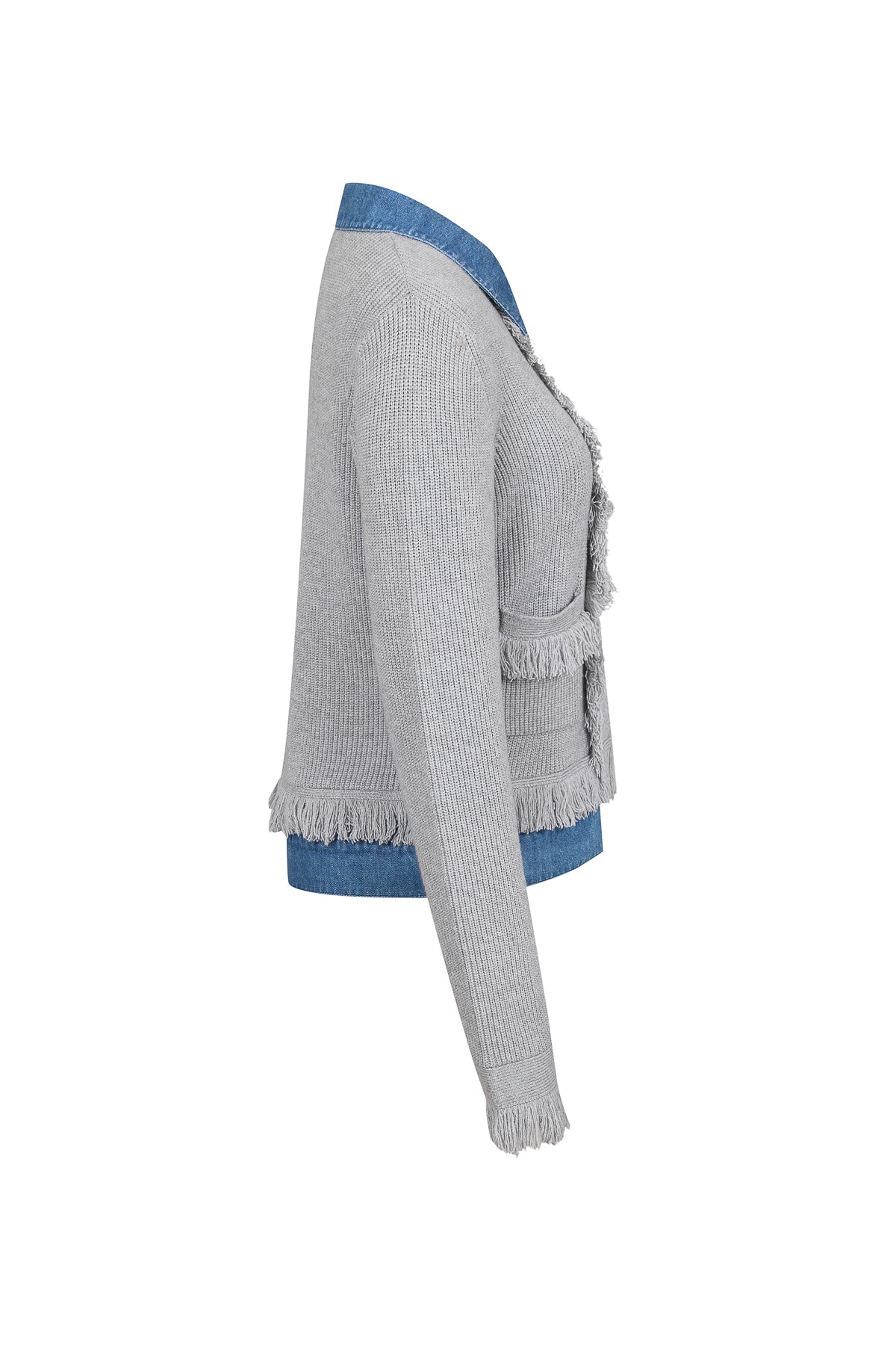 Knit Denim Mix Media Jacket