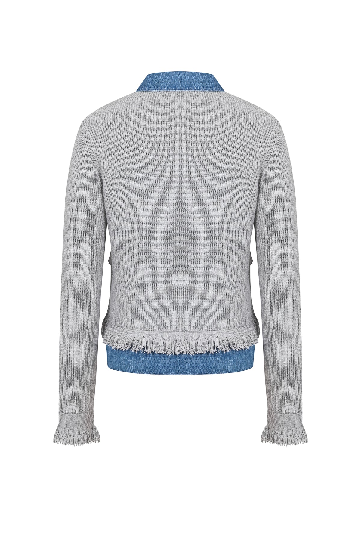 Knit Denim Mix Media Jacket