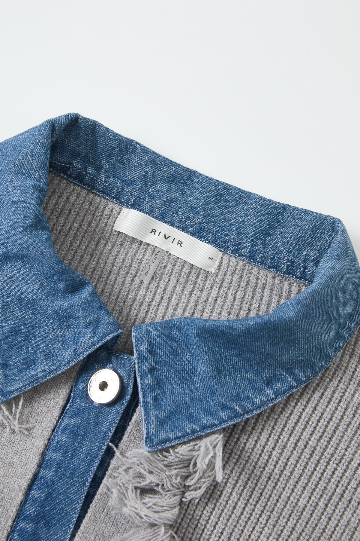 Knit Denim Mix Media Jacket
