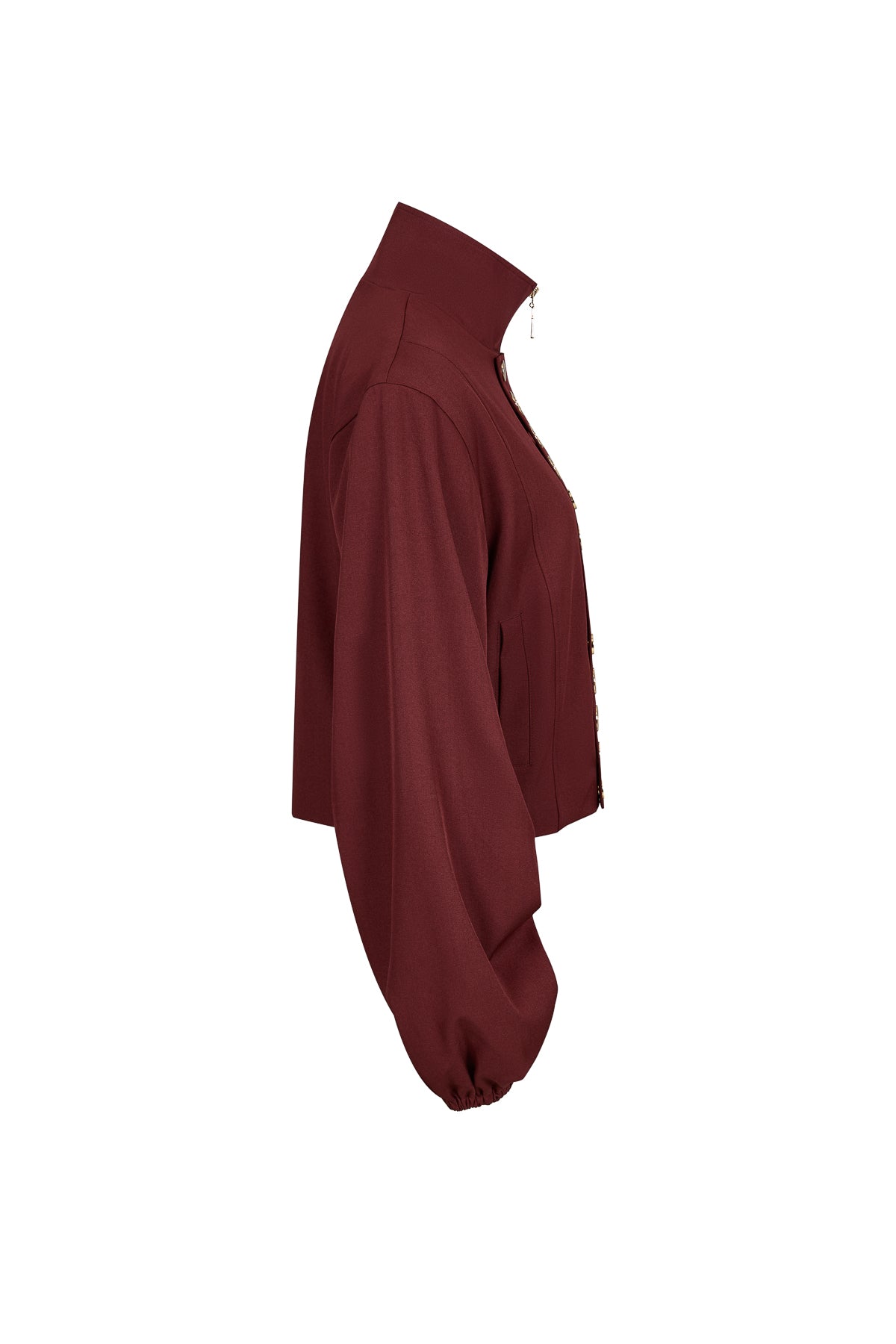 Grommet Detail Twill Jacket