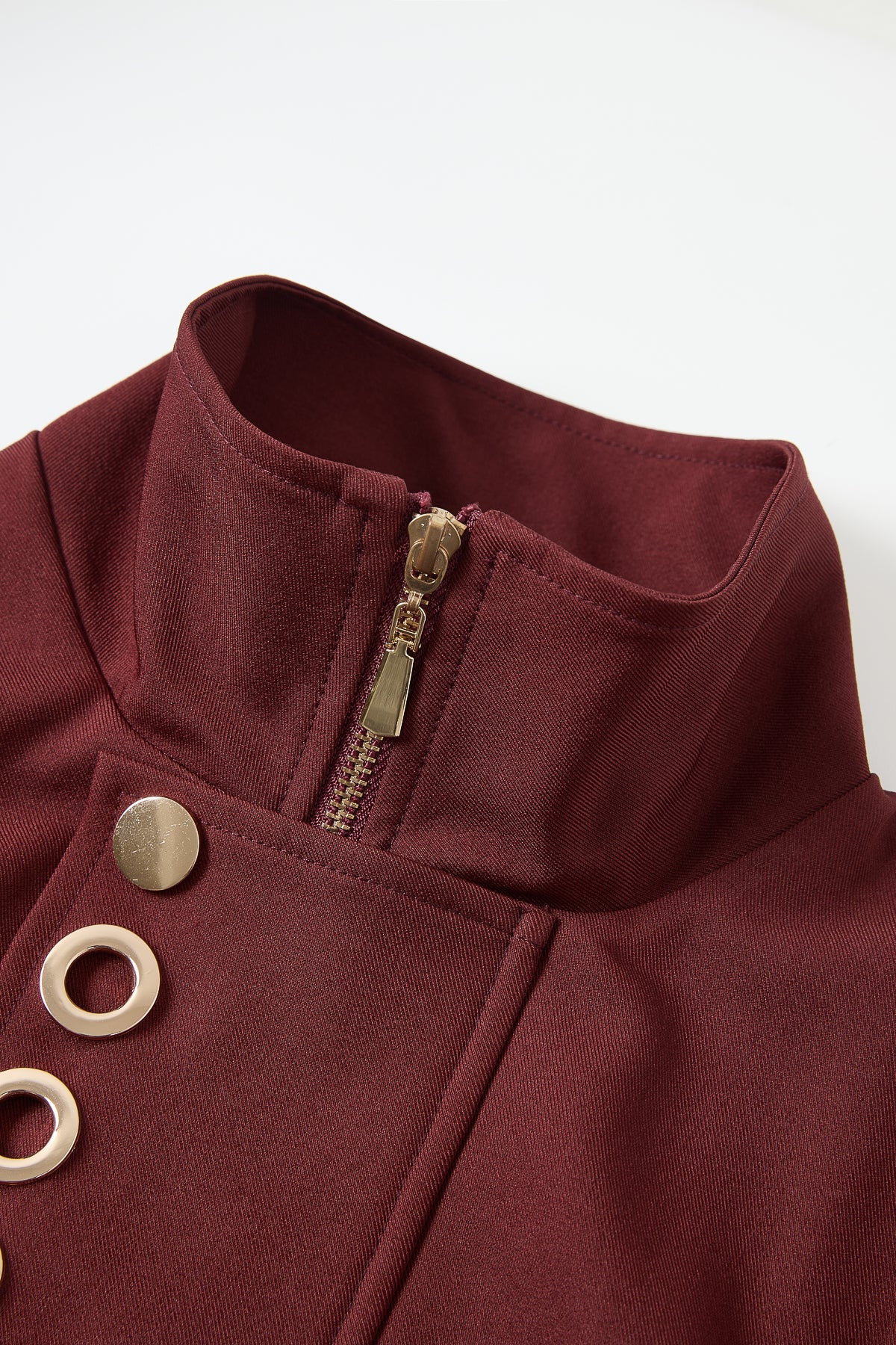 Grommet Detail Twill Jacket
