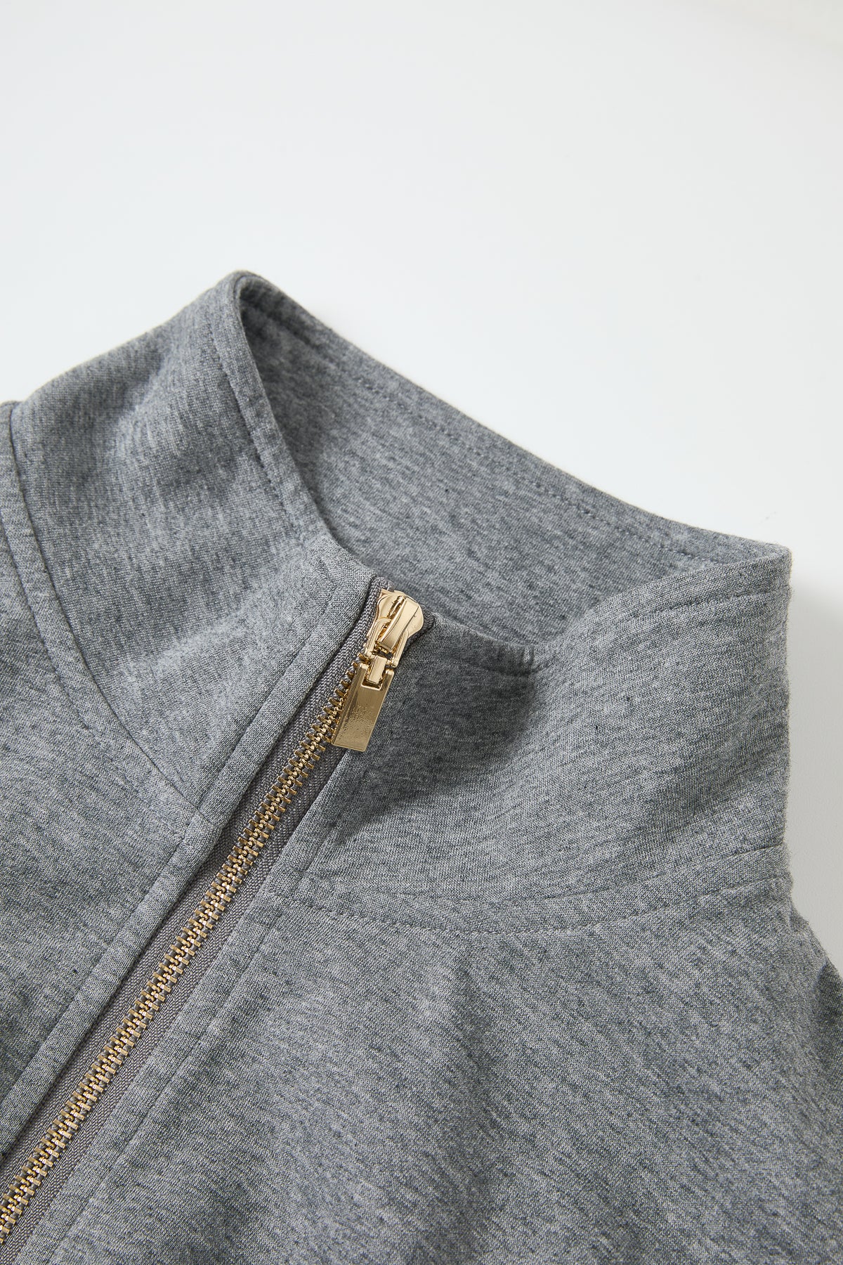 Grommet Detail Sweat Jacket