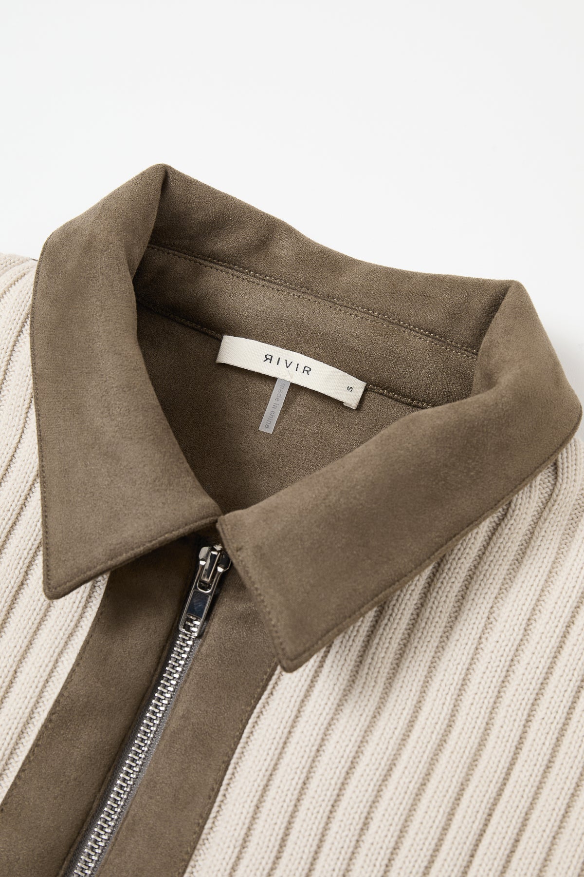 Knit Suede Mix Media Jacket