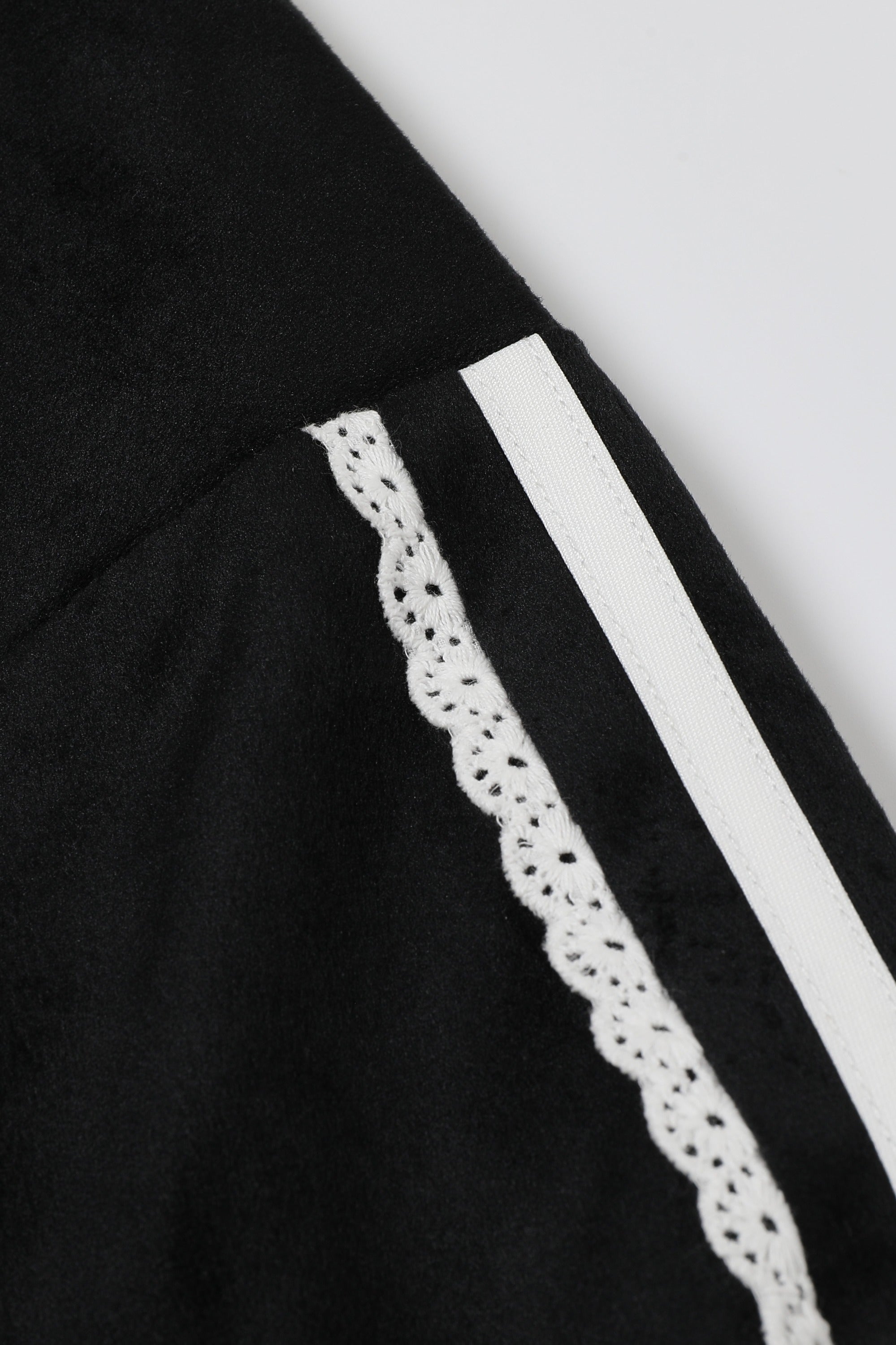 Velvet Vignette Lace Jacket With Side Stripes