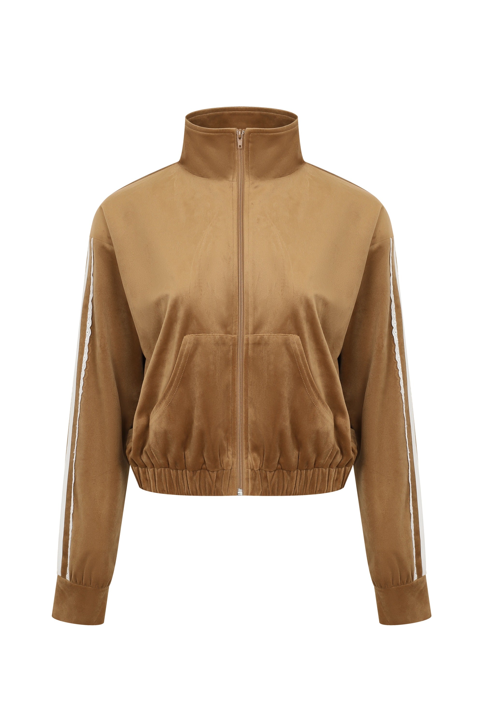Velvet Vignette Lace Jacket With Side Stripes