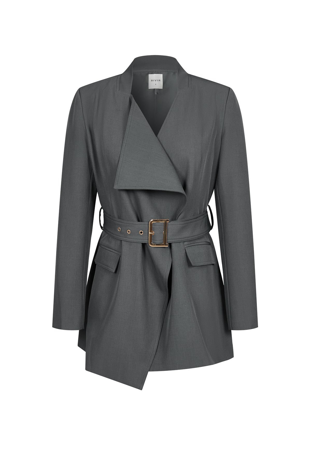 Thea Woven Draped Jacket With Belt