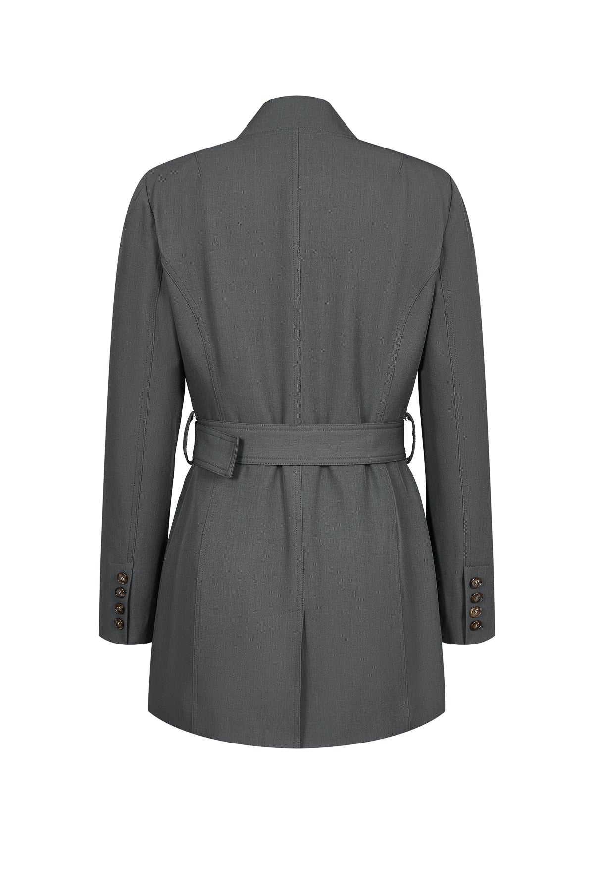 Thea Woven Draped Jacket With Belt