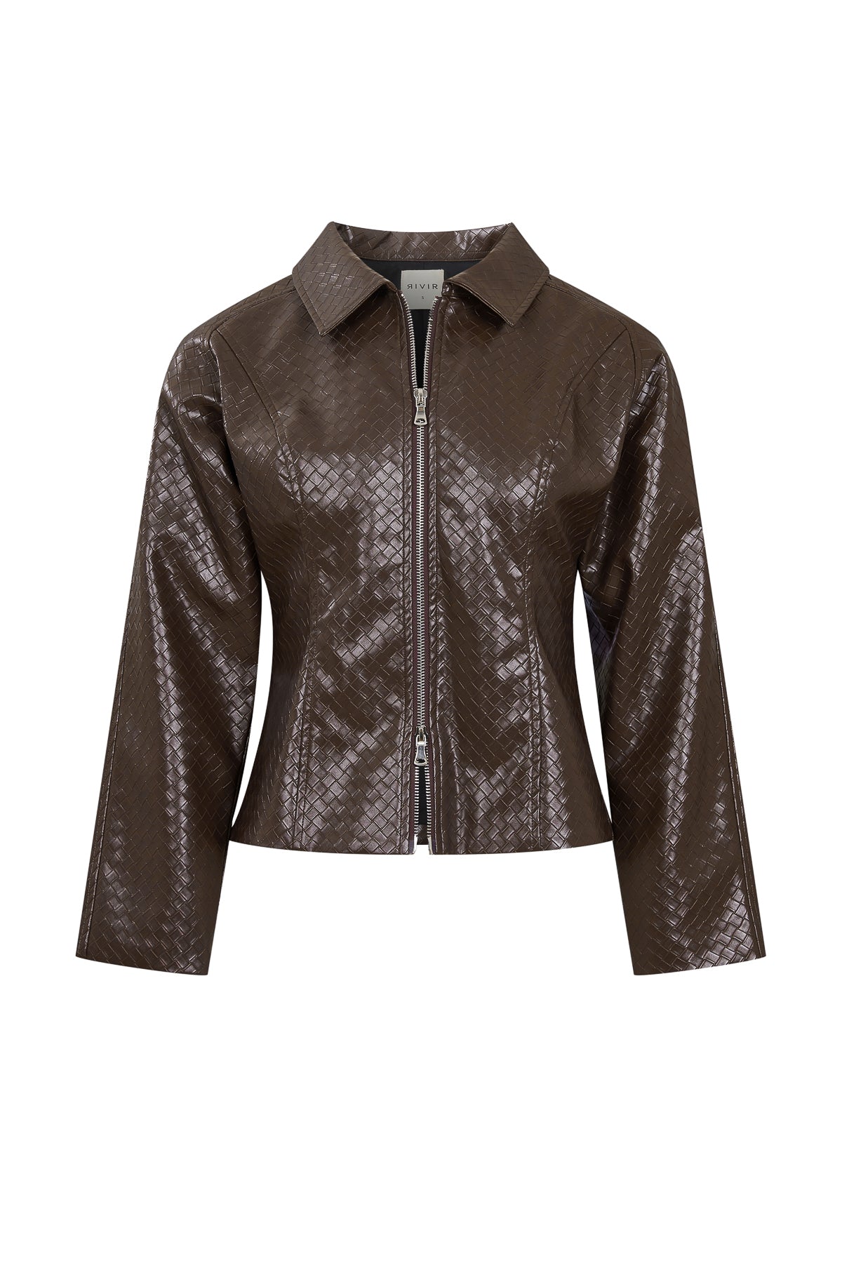 Giselle Woven PU Double Zip Jacket