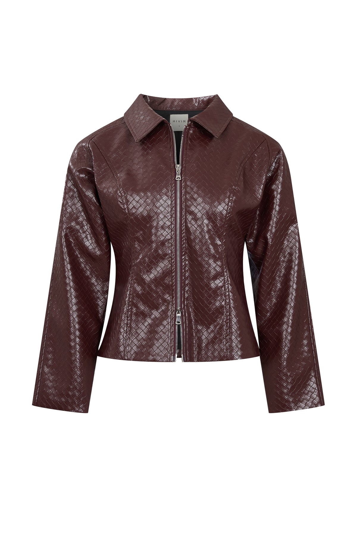 Giselle Woven PU Double Zip Jacket