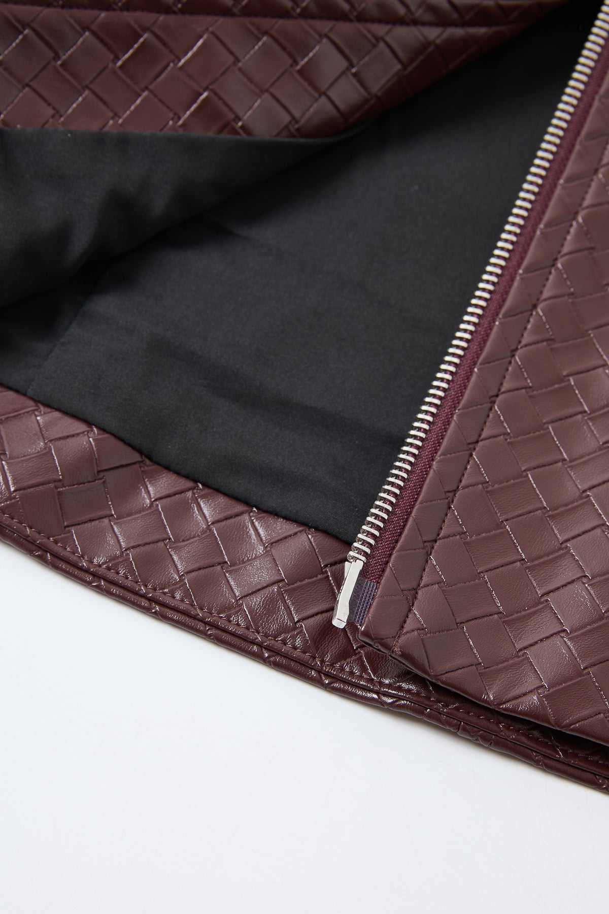 Giselle Woven PU Double Zip Jacket