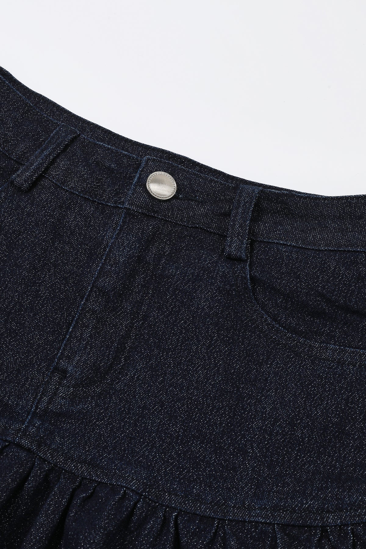 Lurex Denim Frame Skirt