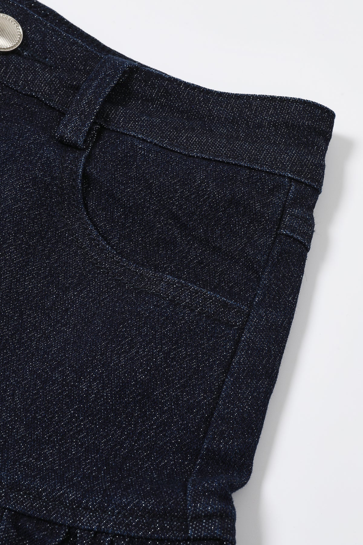 Lurex Denim Frame Skirt