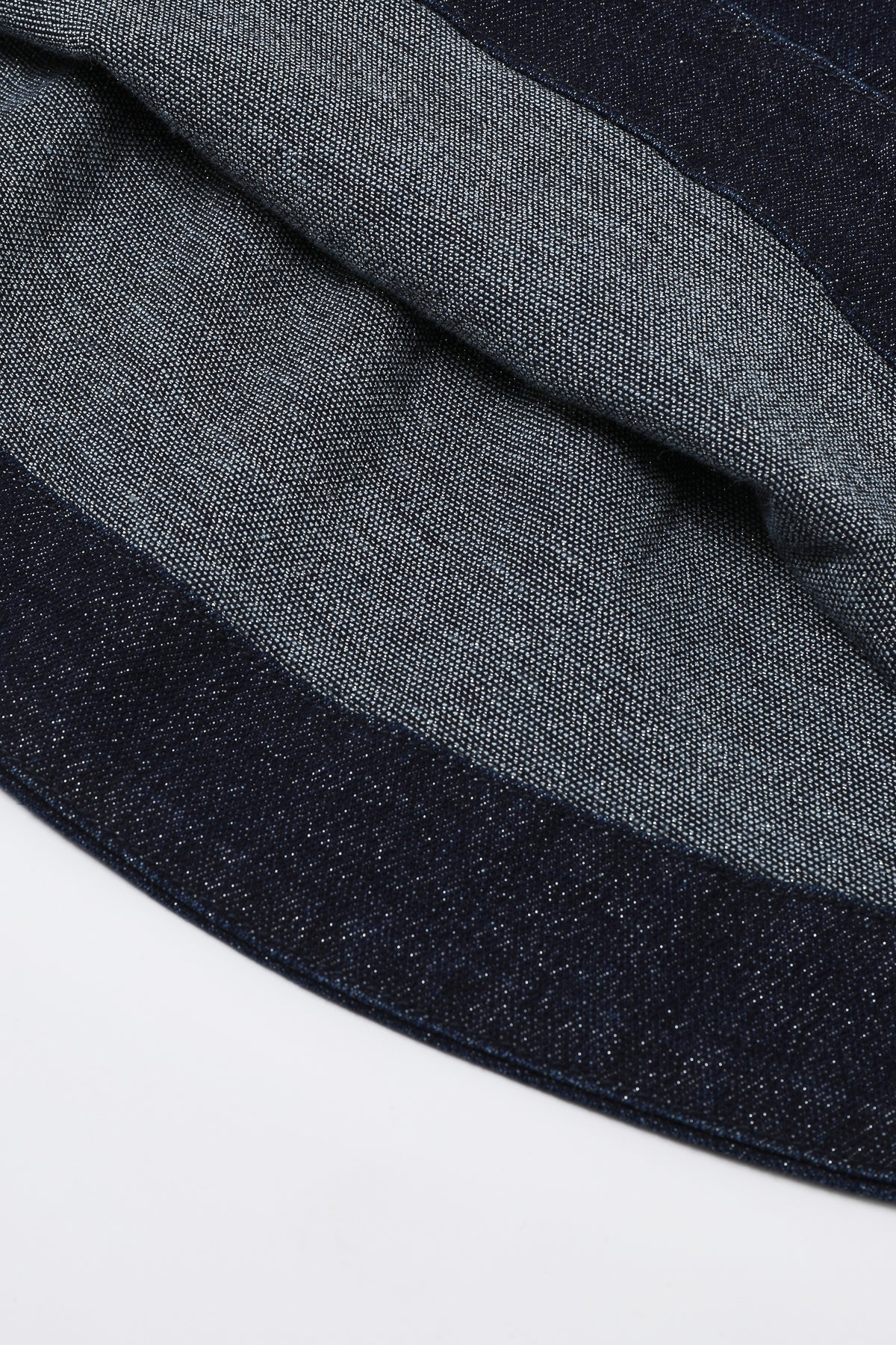 Lurex Denim Frame Skirt