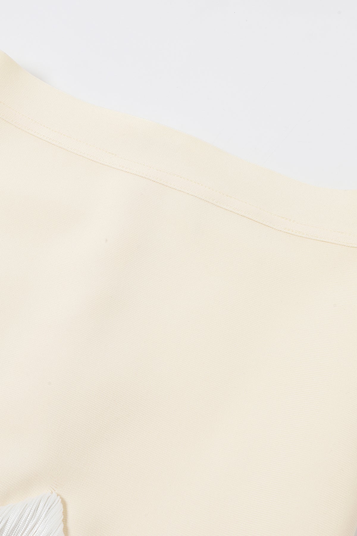 Bandage Tiered Fringe Scallop Column Skirt