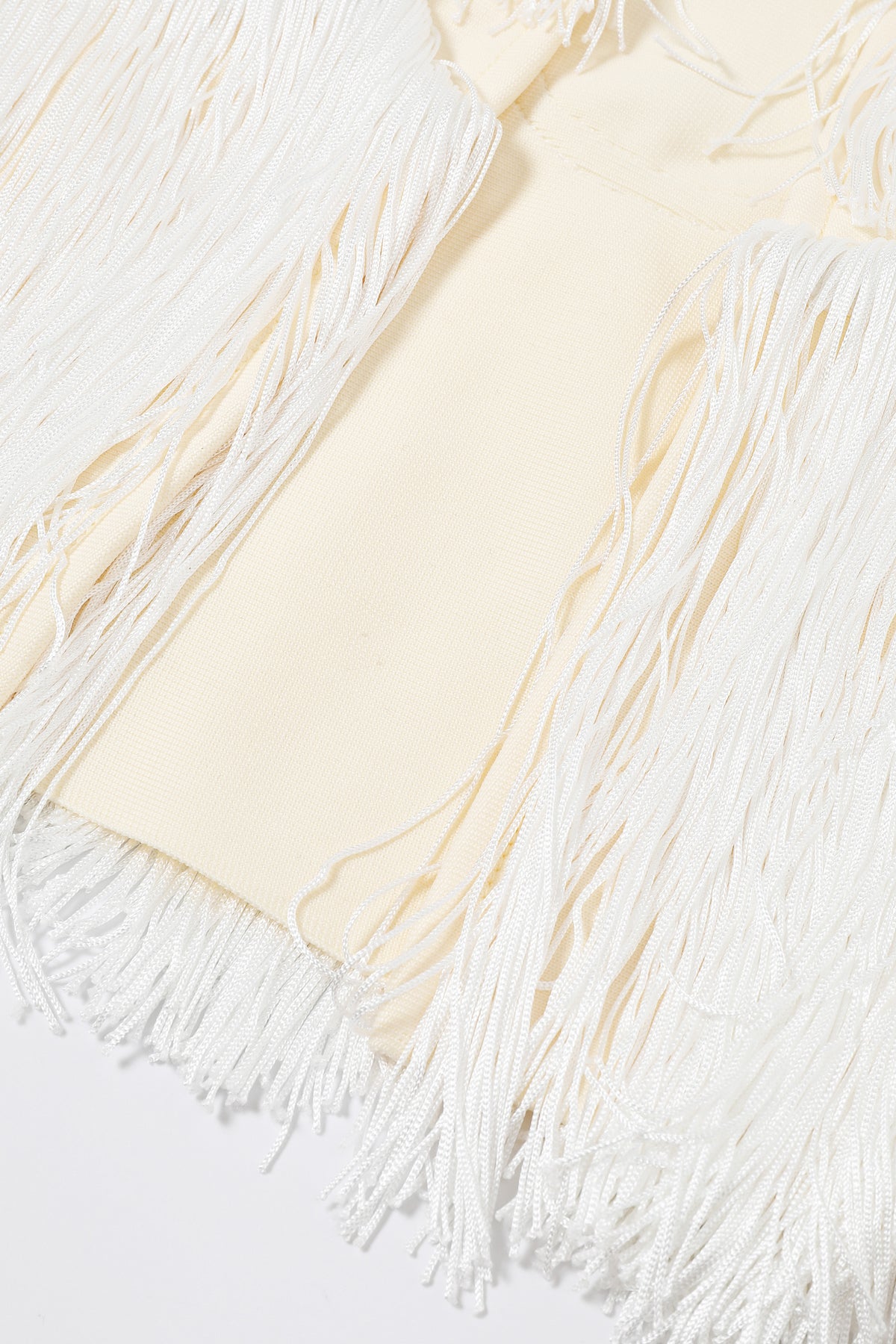 Bandage Tiered Fringe Scallop Column Skirt