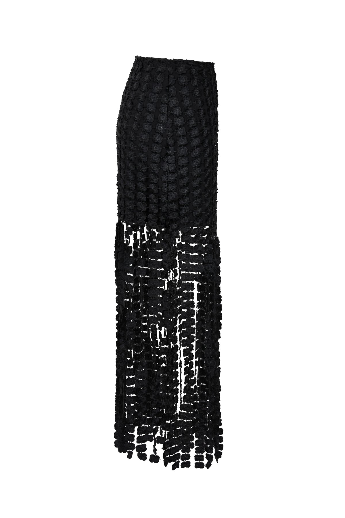 Kaia Woven Lace Fringe Detail Skirt
