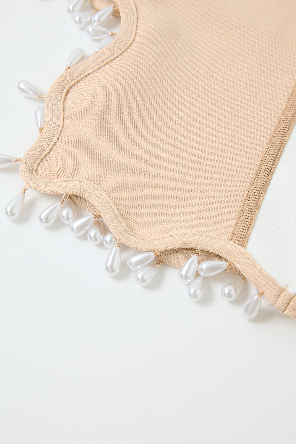 Wavy Fringe Asymmetric Midi Skirt