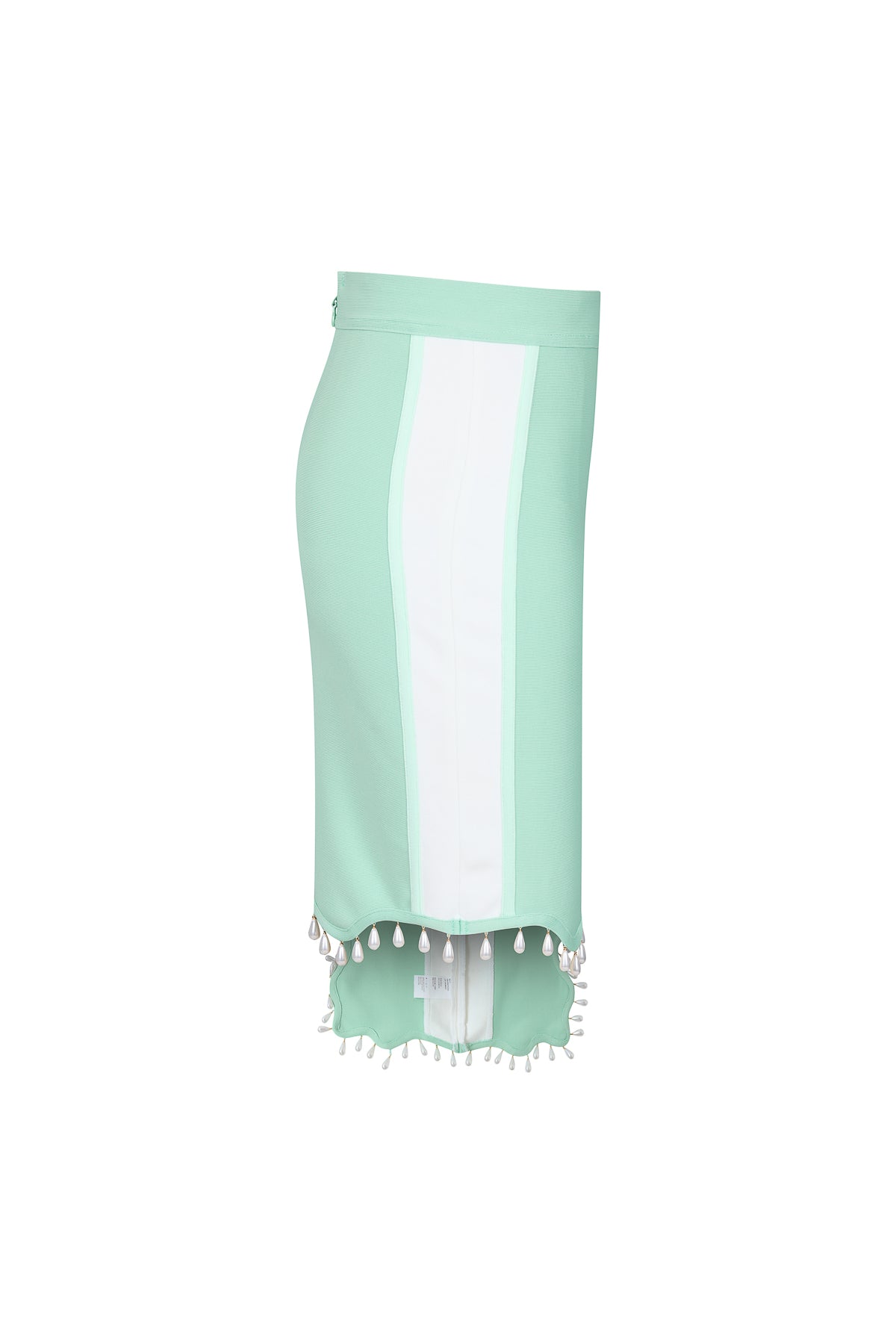 Wavy Fringe Asymmetric Midi Skirt