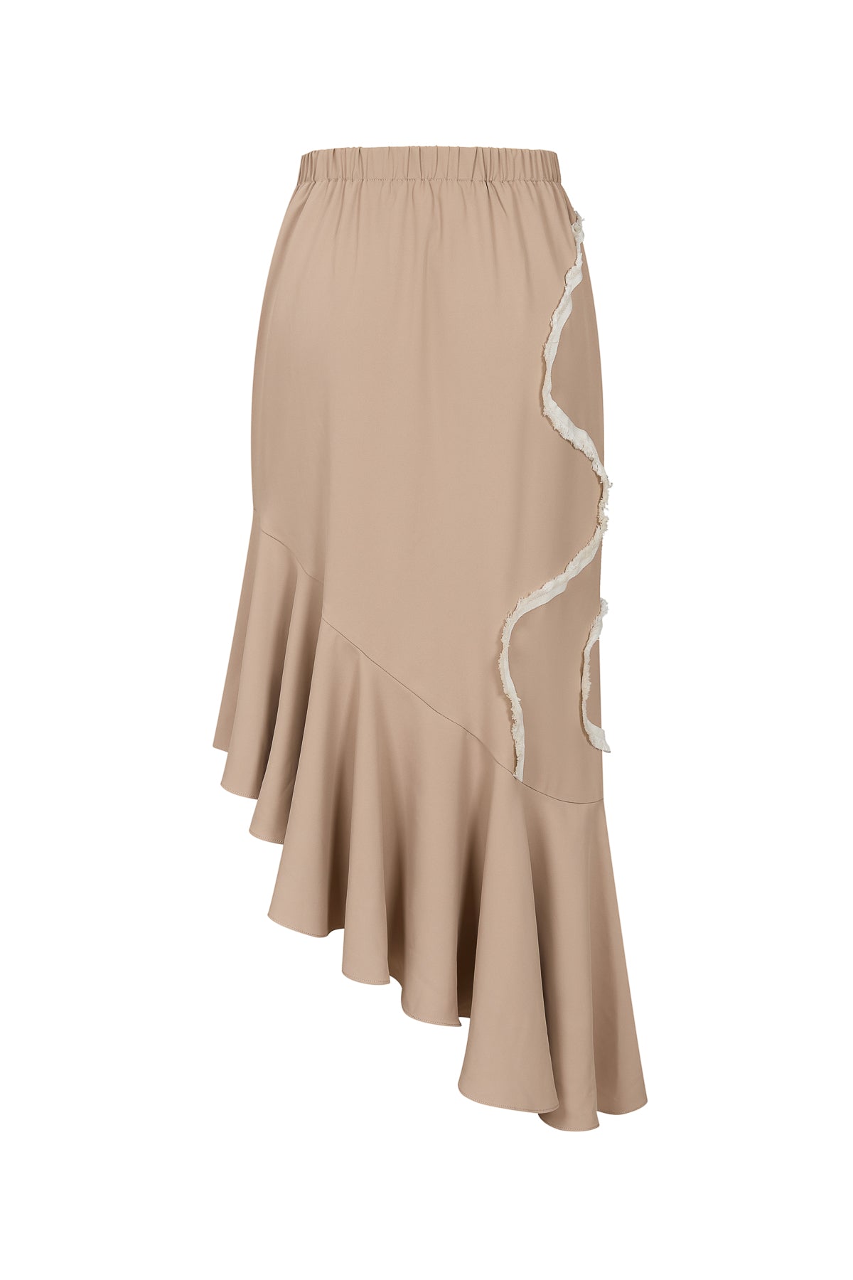 Woven Skirt with Ruffle Detail