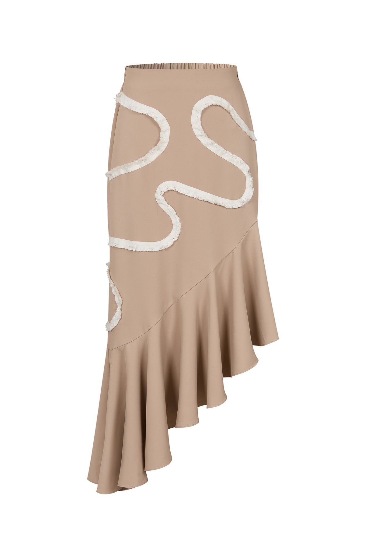 Woven Skirt with Ruffle Detail
