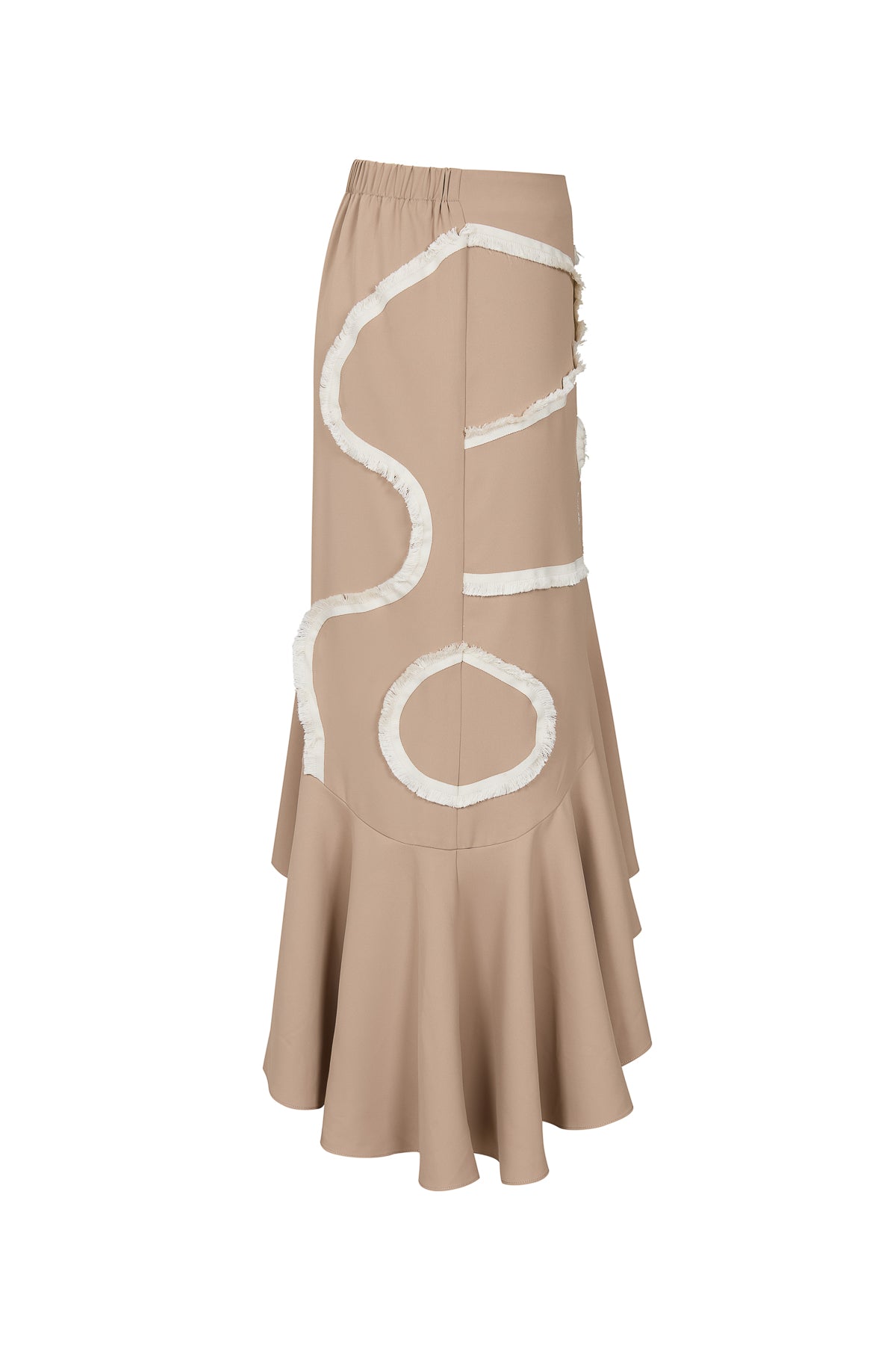 Woven Skirt with Ruffle Detail