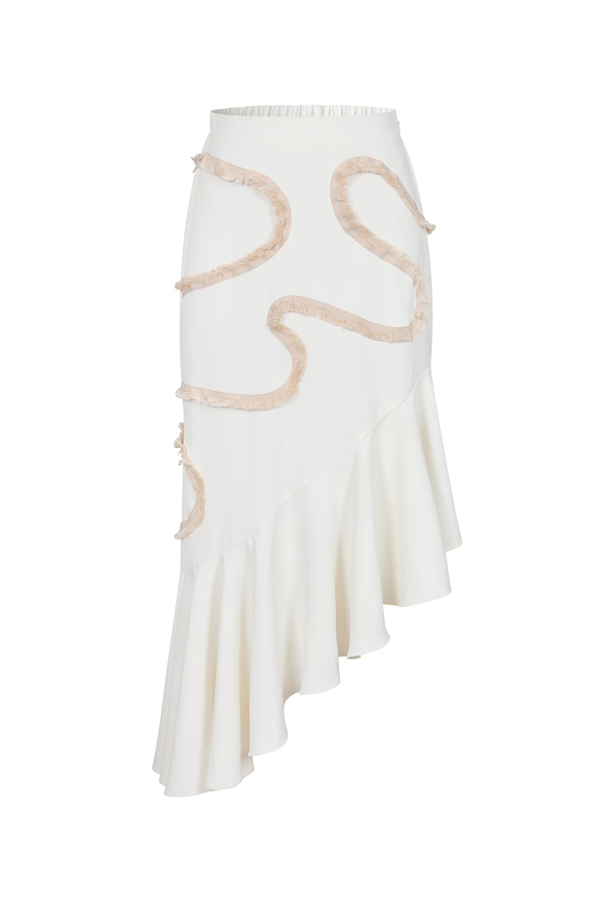 Woven Skirt with Ruffle Detail