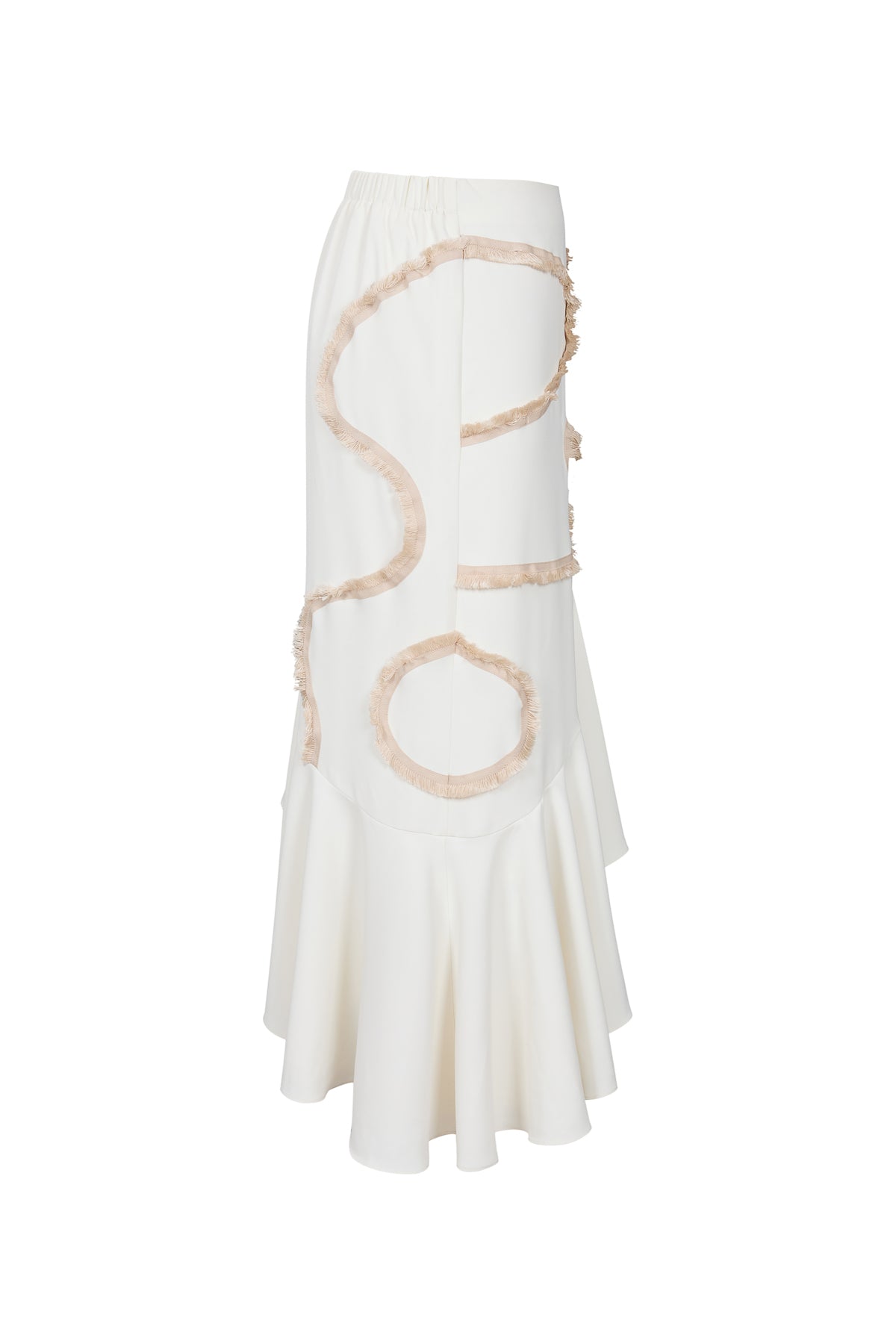 Woven Skirt with Ruffle Detail